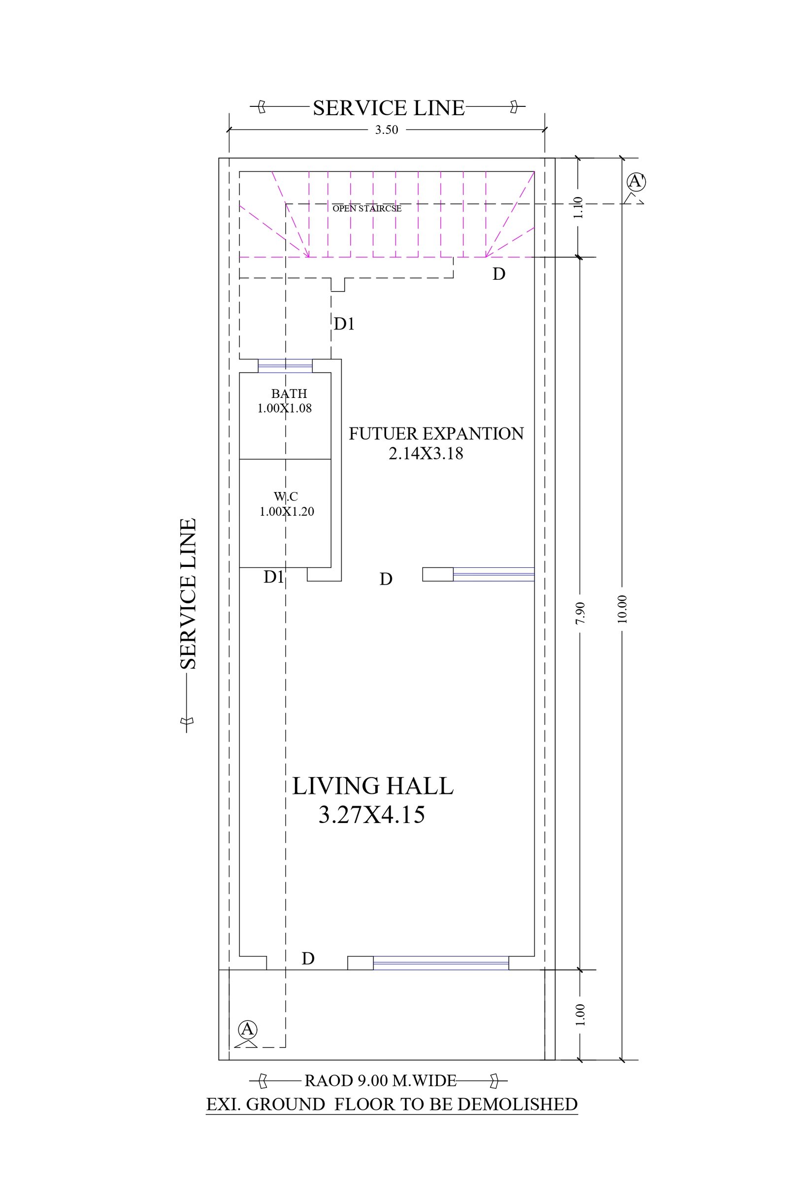 10x32 small home plan