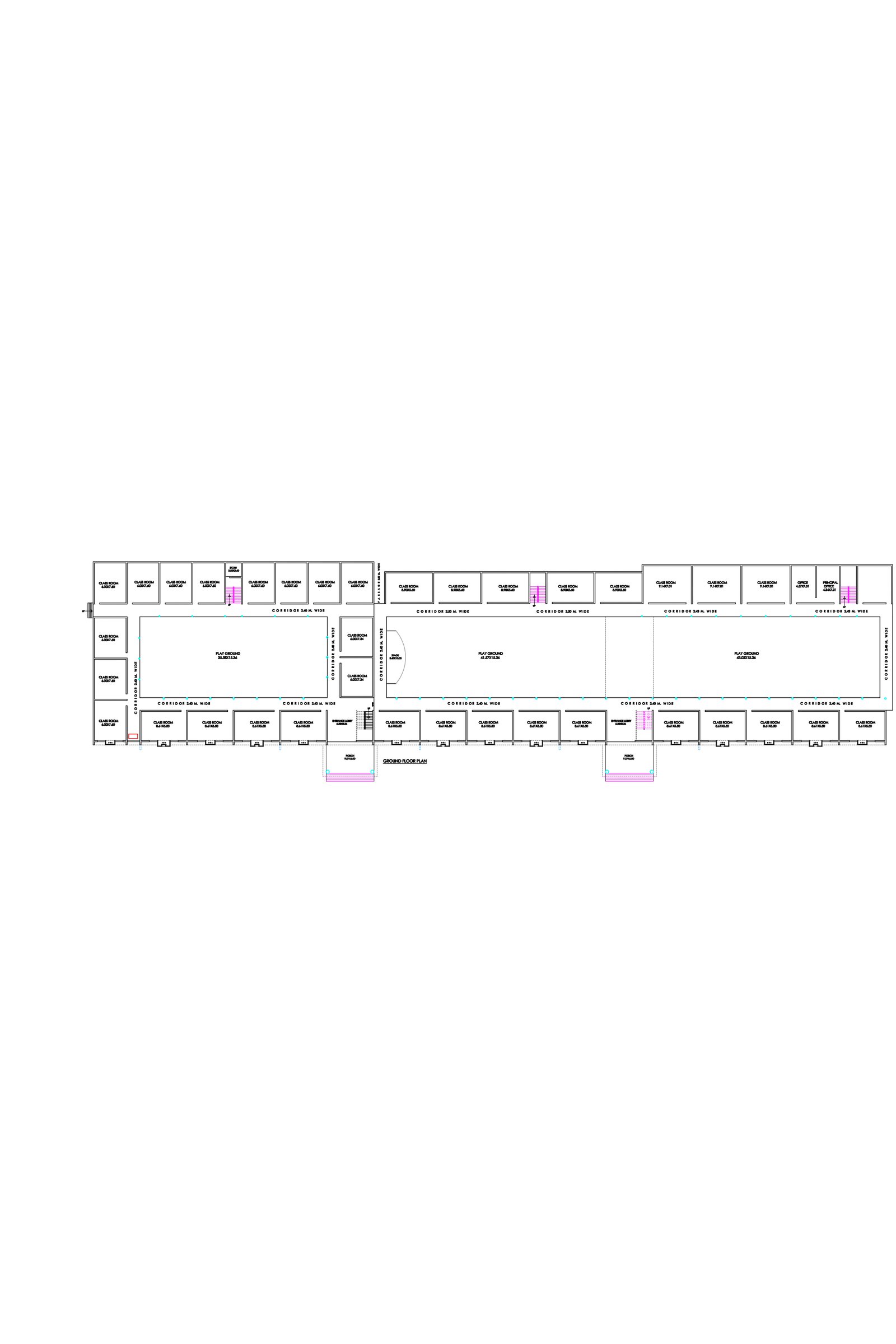115x497 school building design