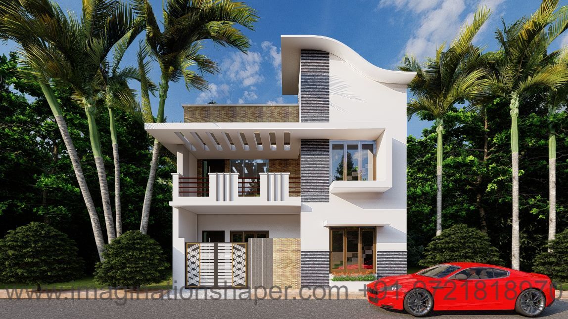 1200sqft Front elevation design of house