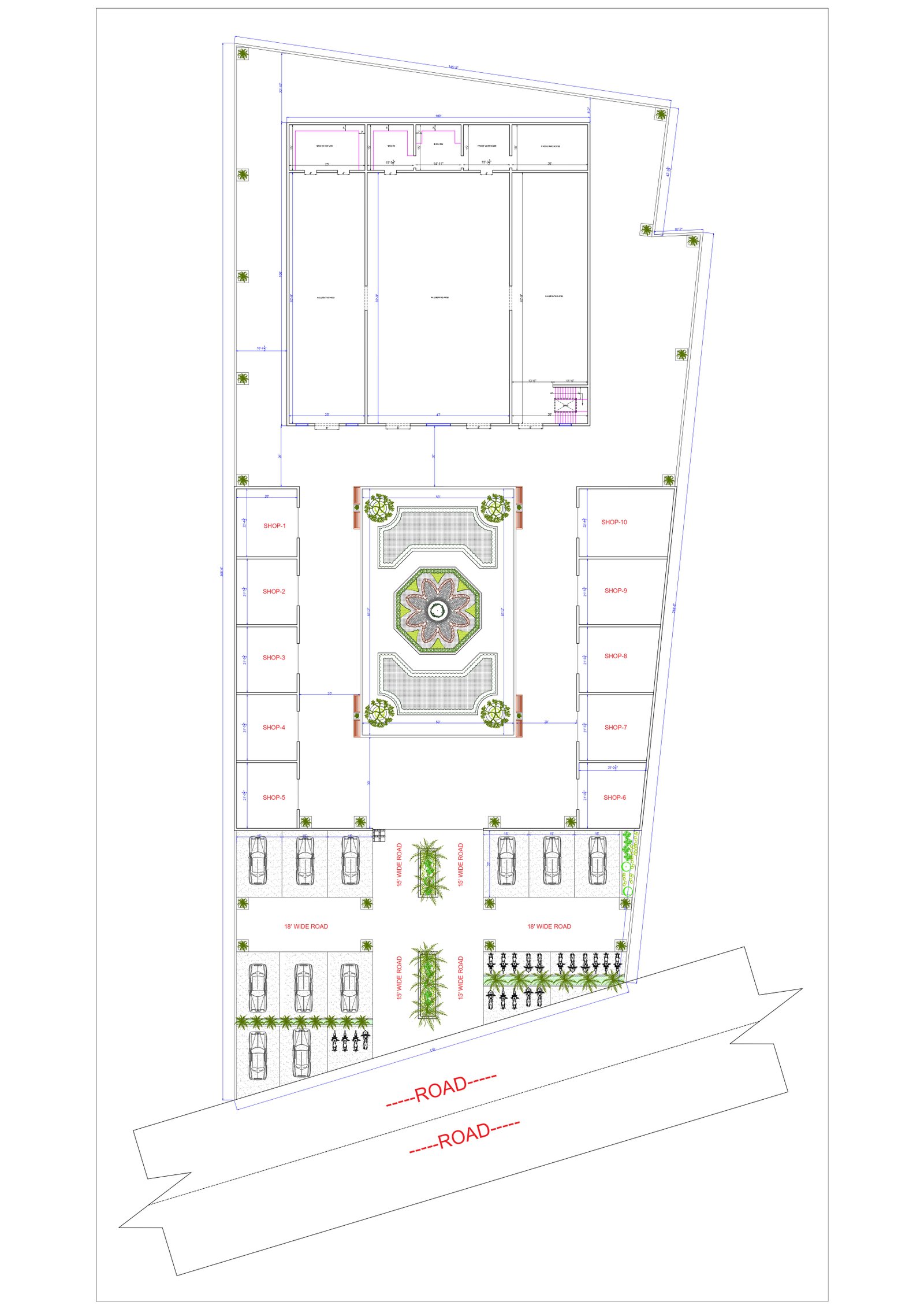 145x348house with shop plans