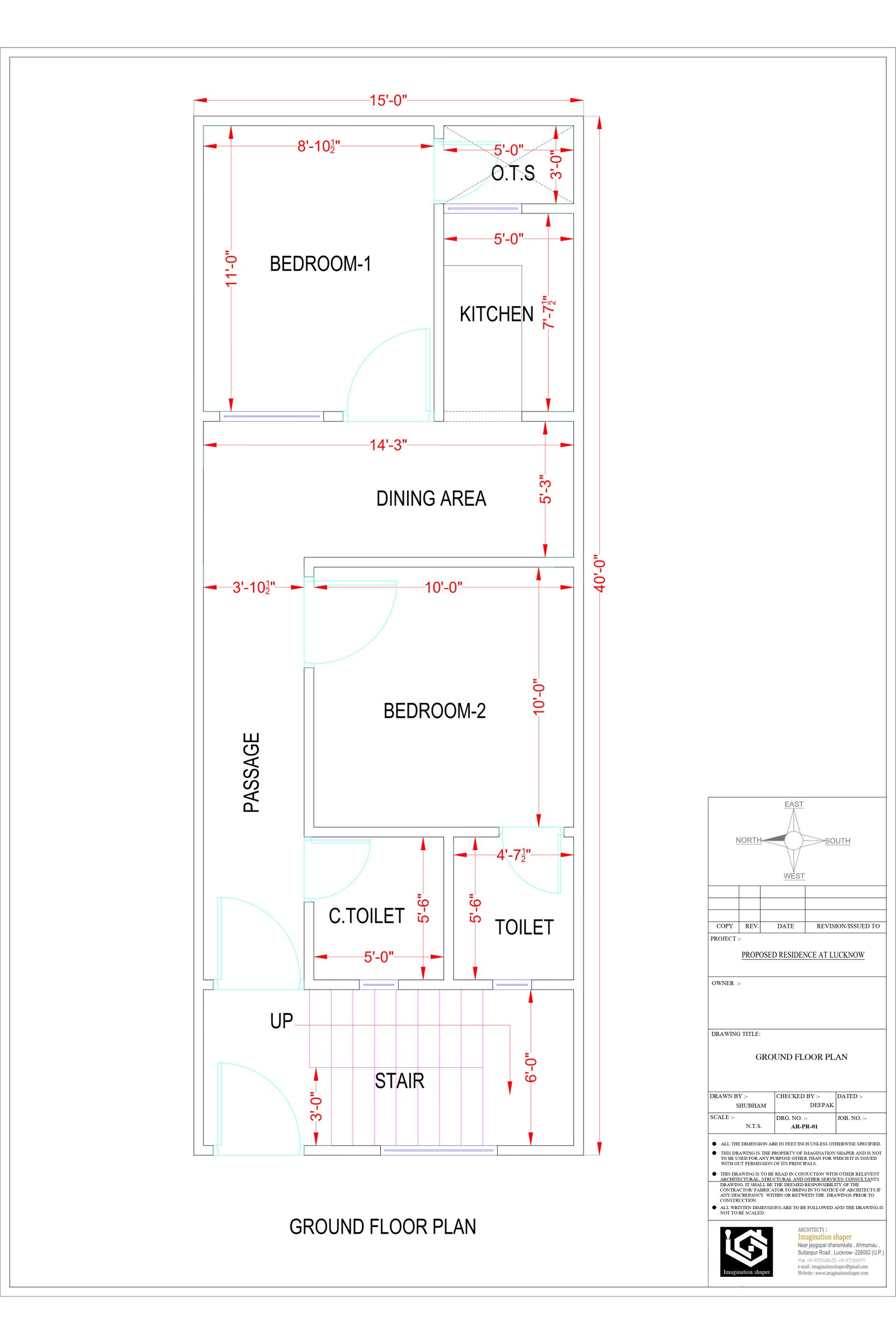 15x40 600 square feet house