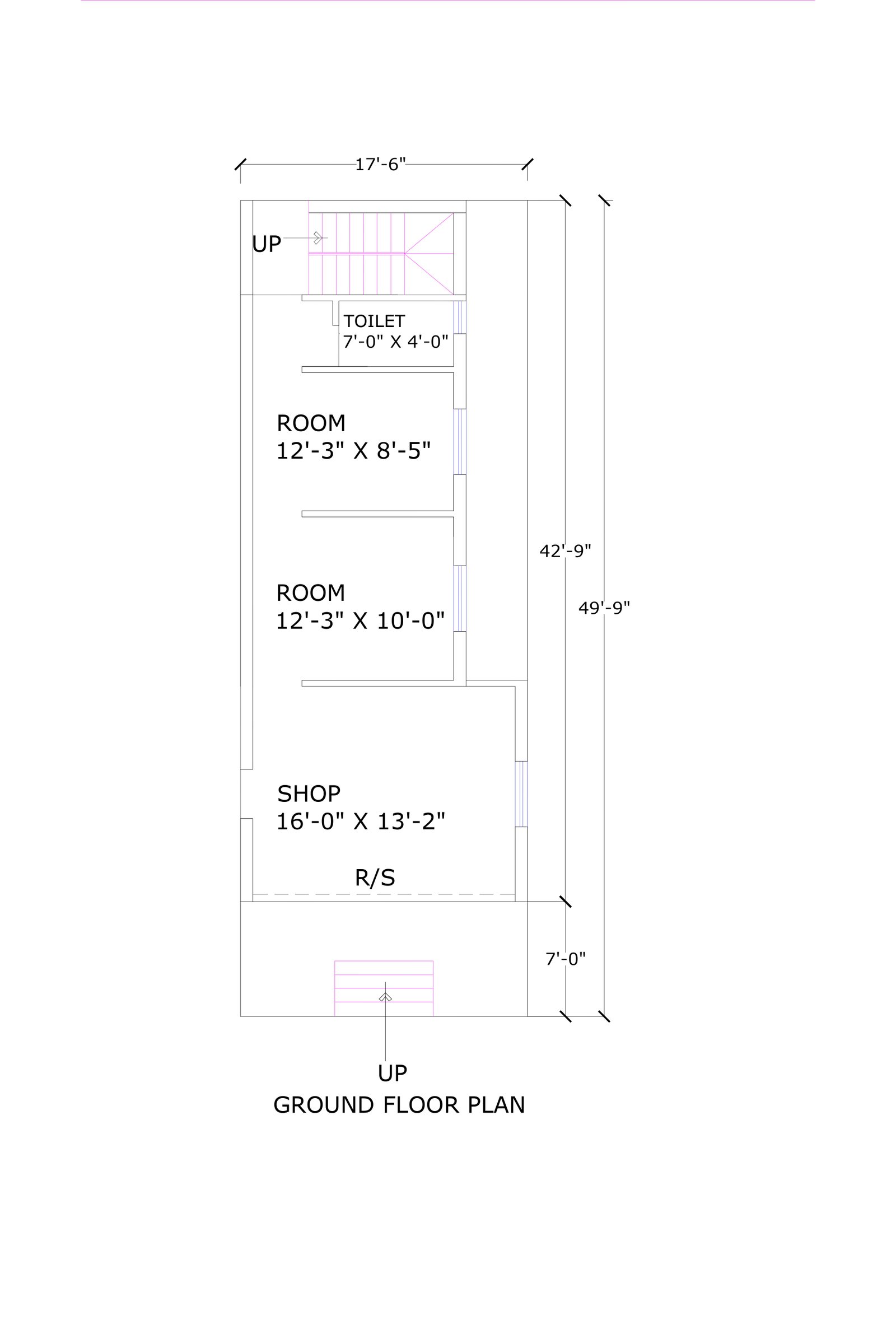 17x49 shop and home plans