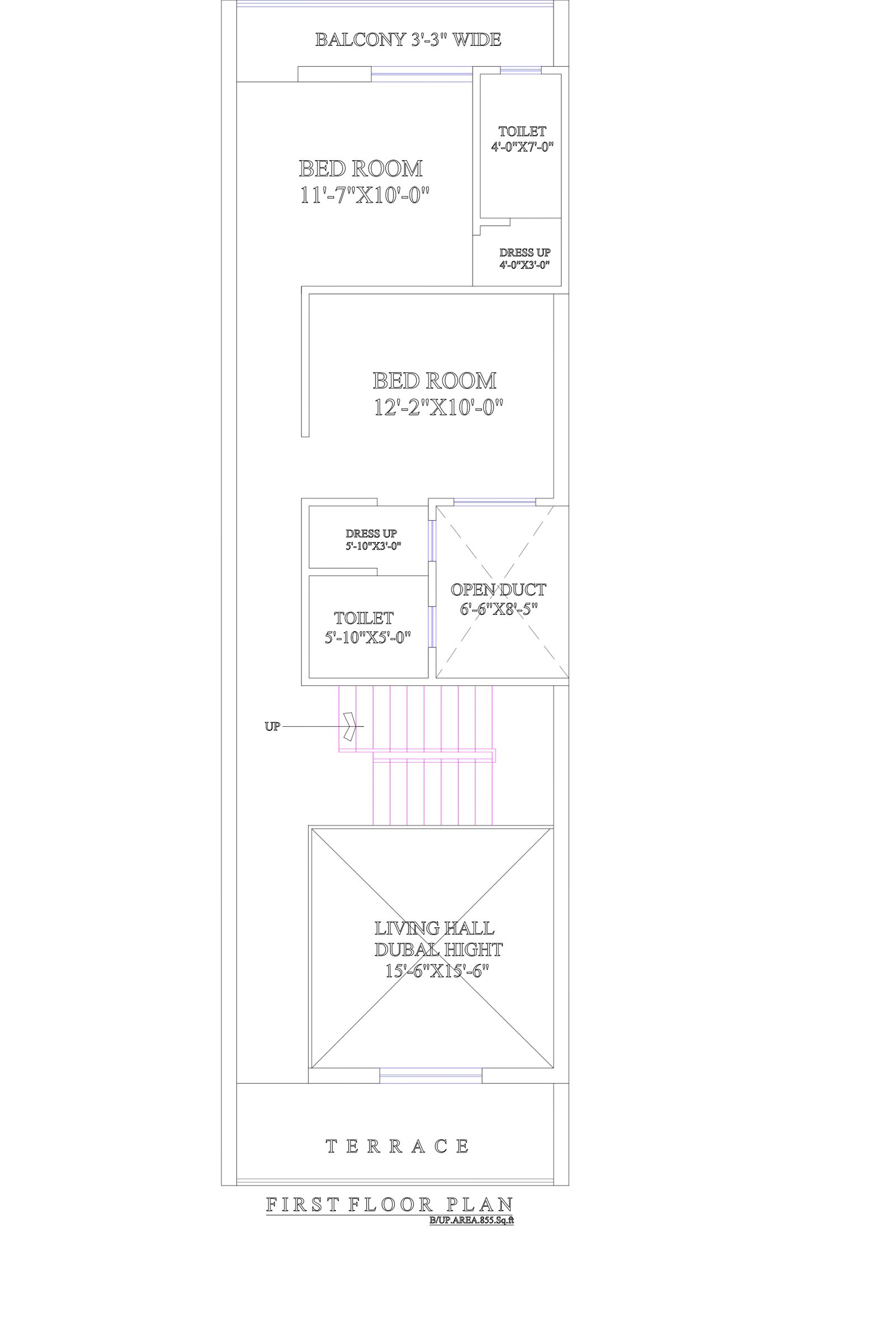 17x58-1000-sqft-house-design-first-floor-1925