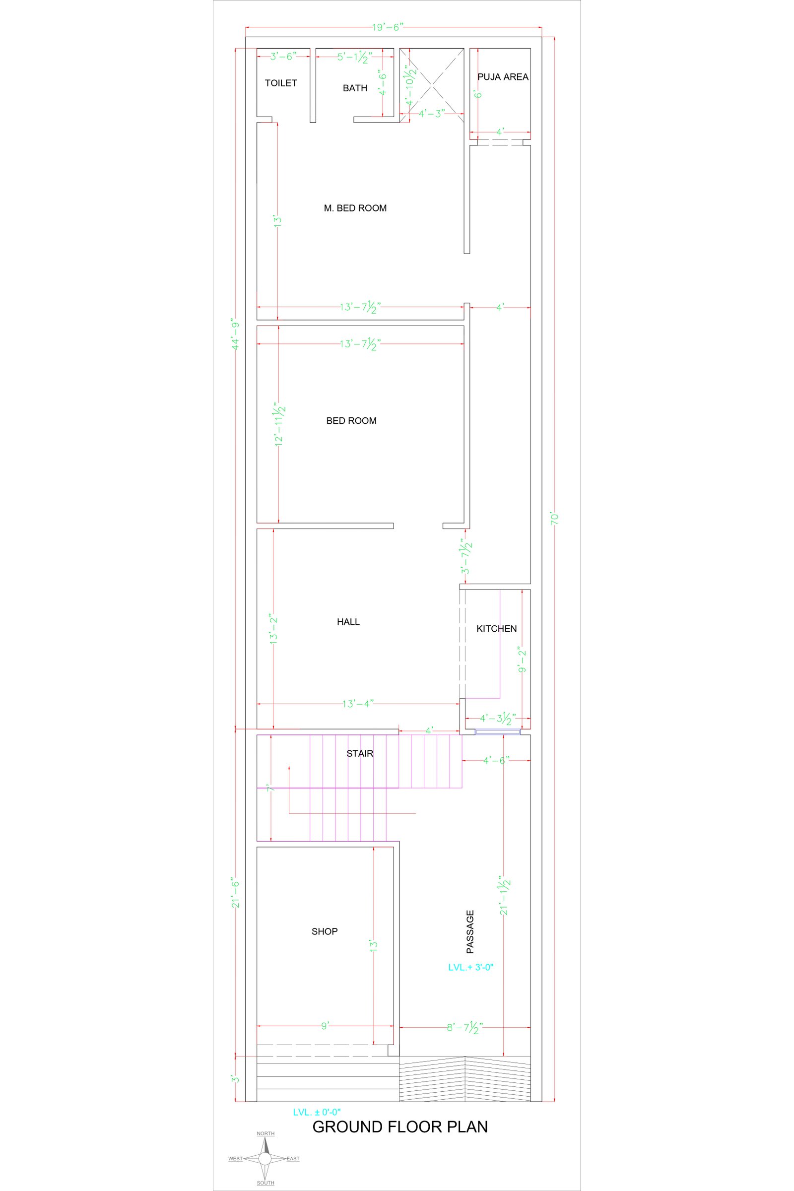 19x70 design a home plan