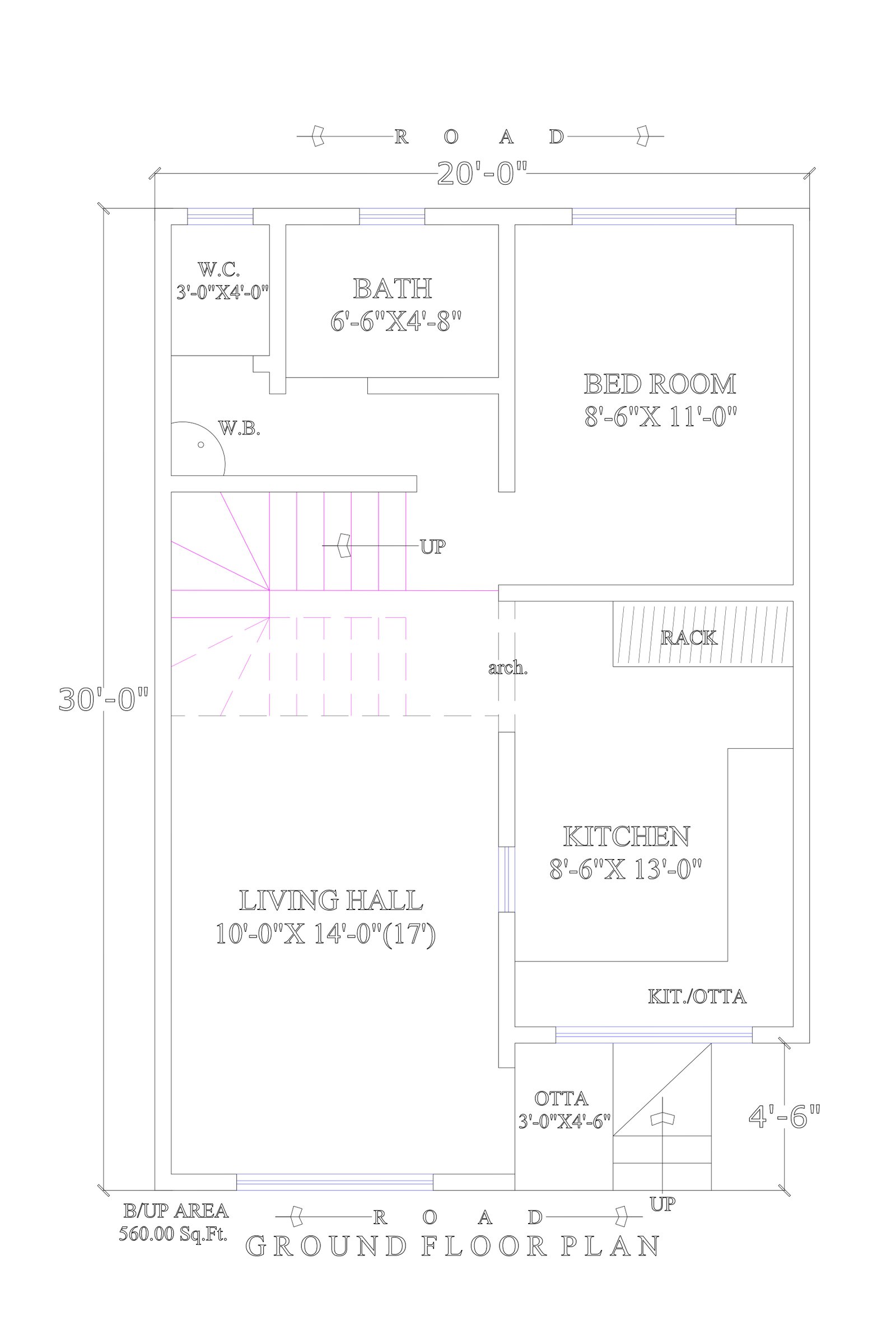 20x30 600 square feet house