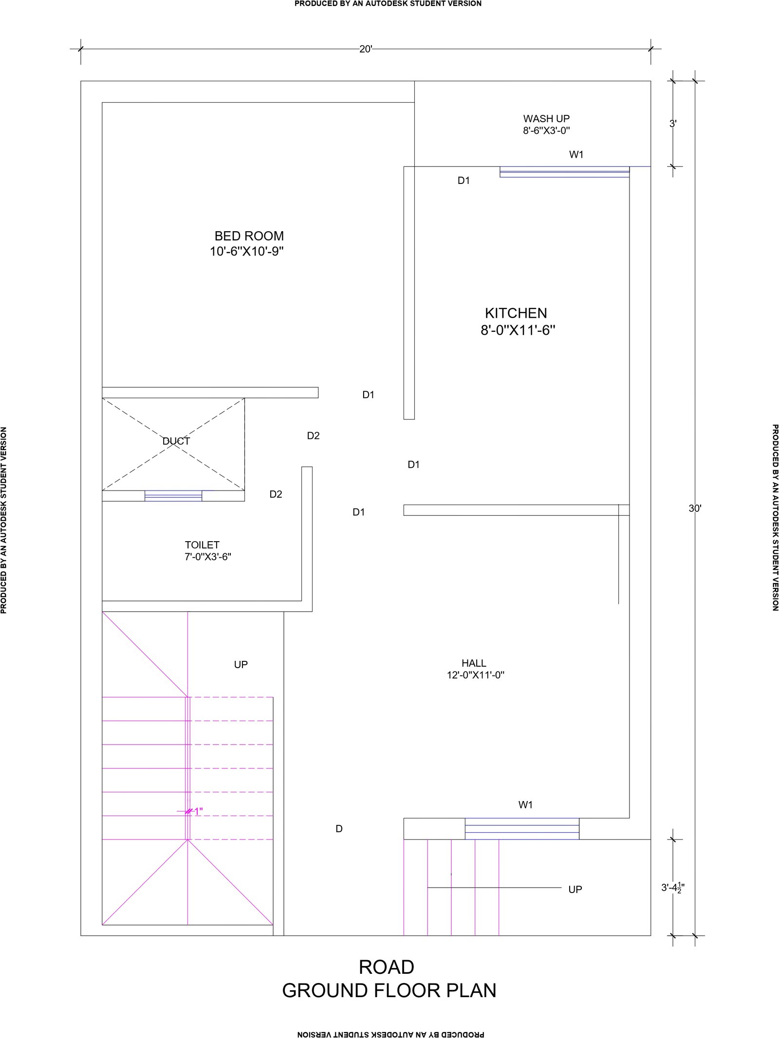 20x30 600 square feet house