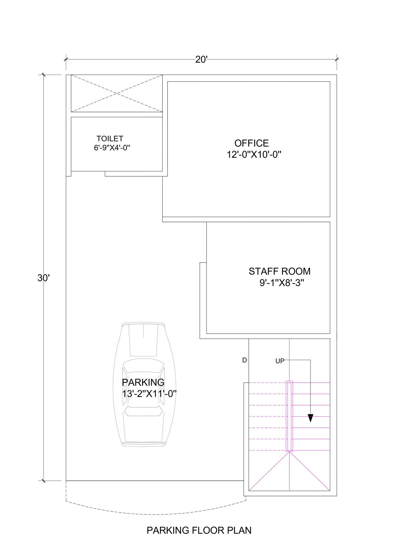 20x30 600 square feet house plan