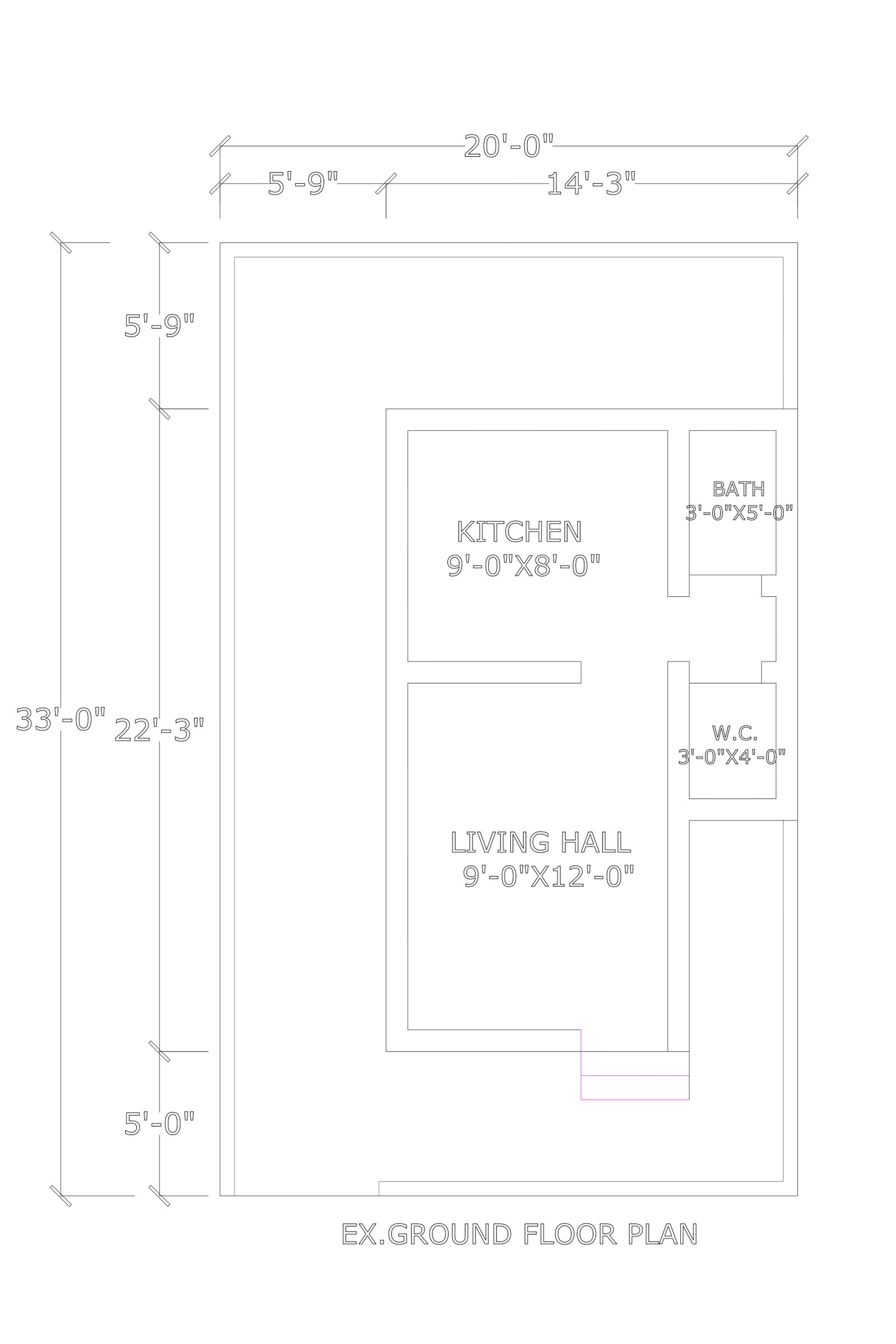 20x33 house 600 square feet