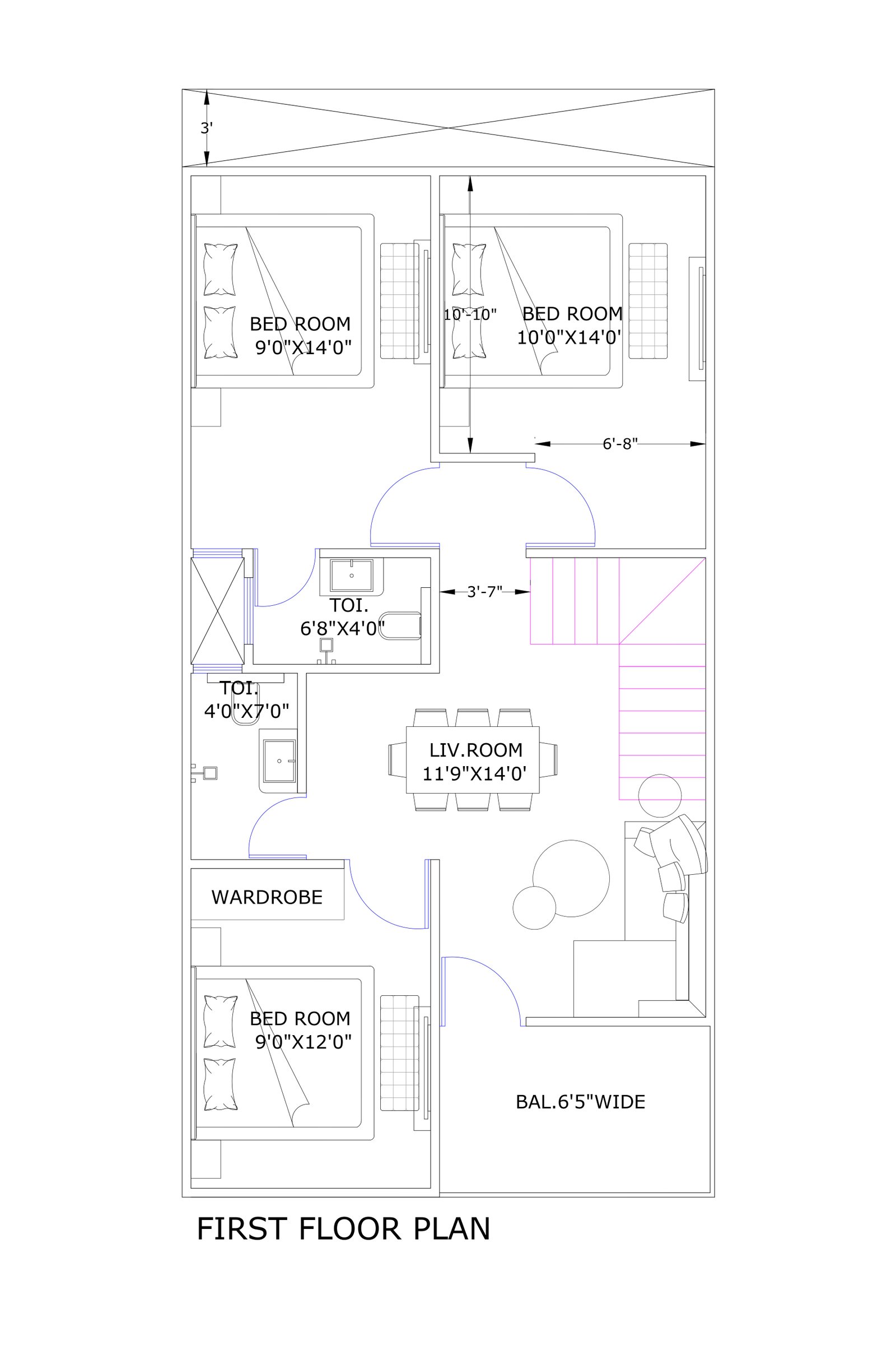 20x50-Duplex-house-plans-first-floor-2581