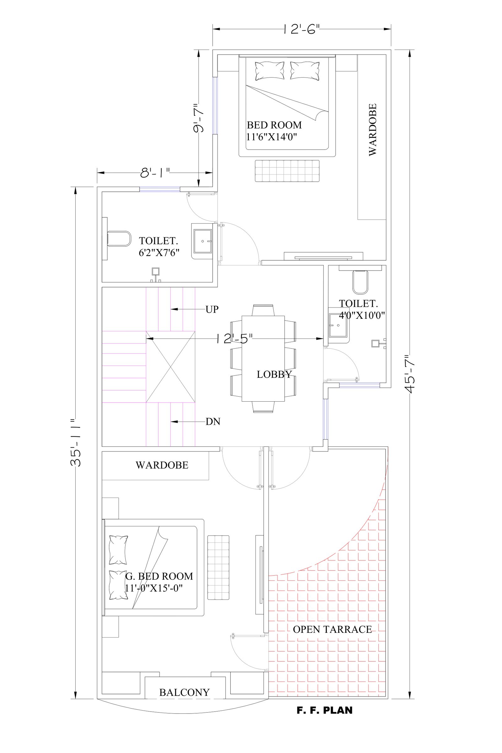 20x51-2d-plans-of-houses-first-floor-2577