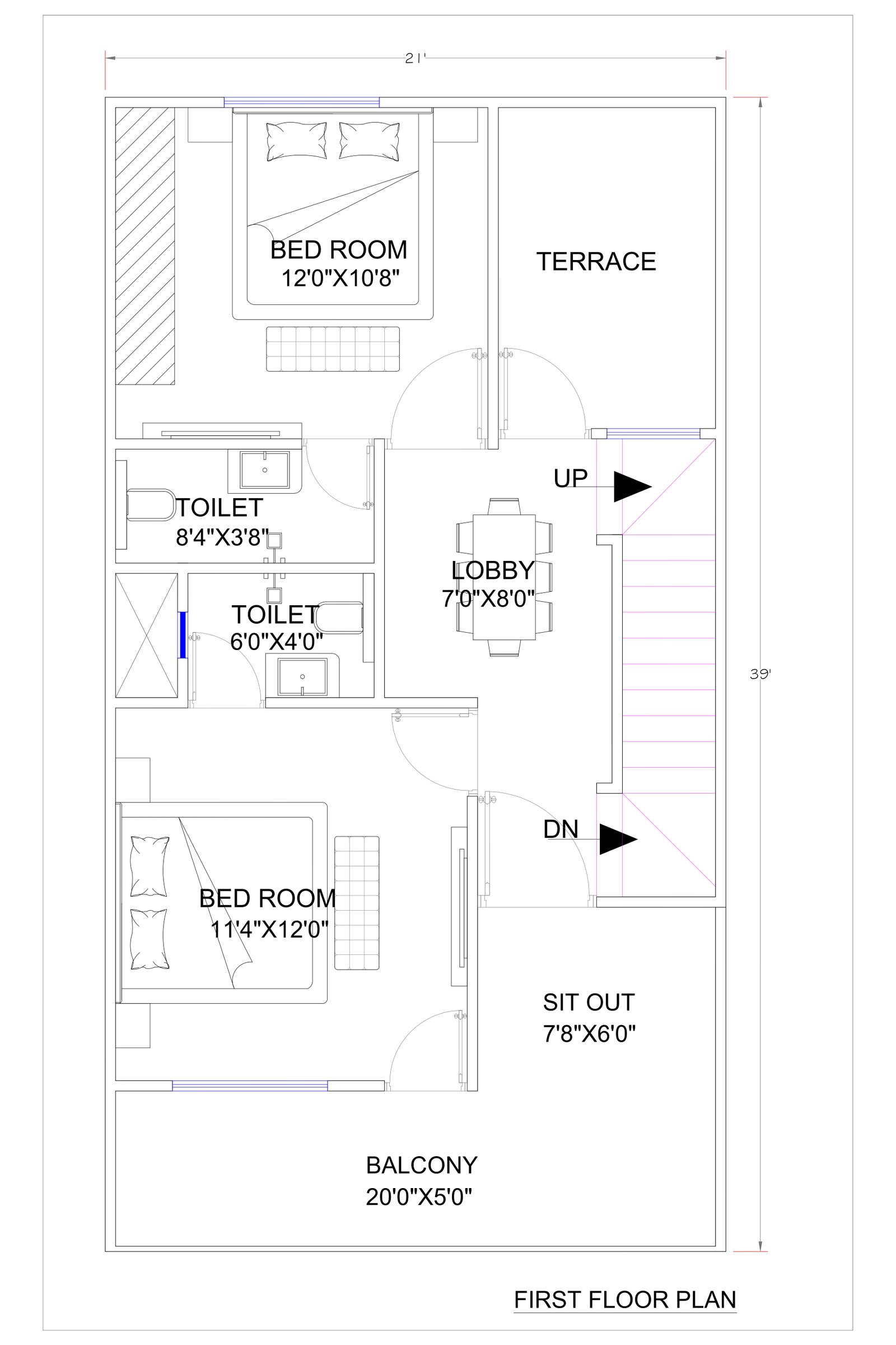 21x52-home-design-blueprint-first-floor-2514