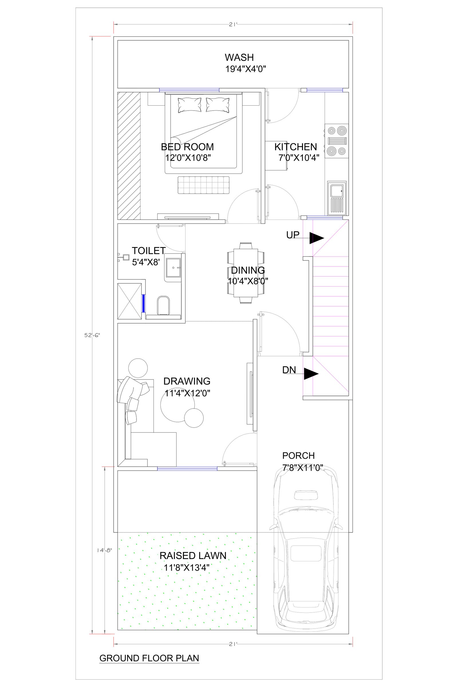 21x52 home design blueprint