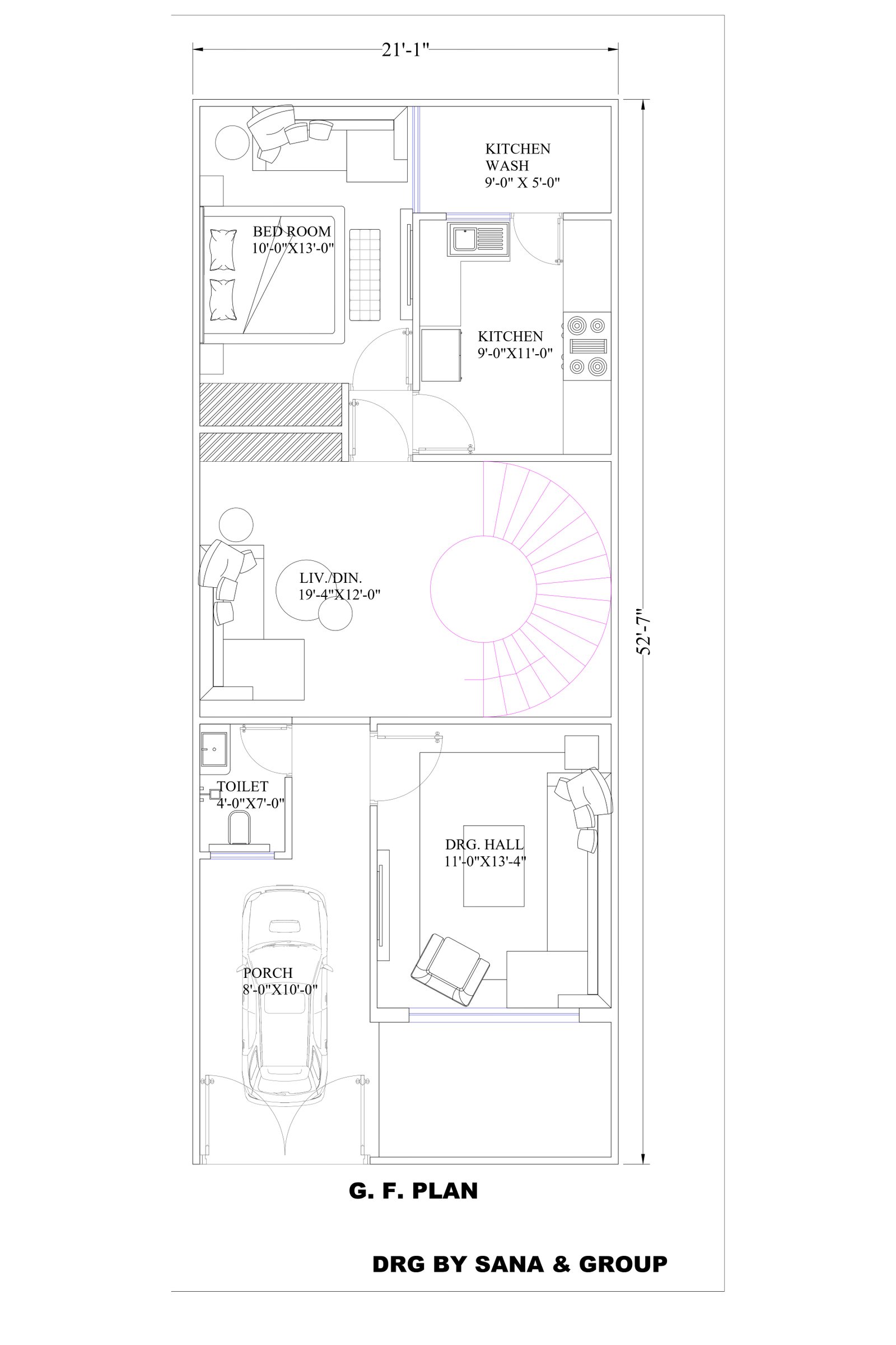 21x52 modern design house