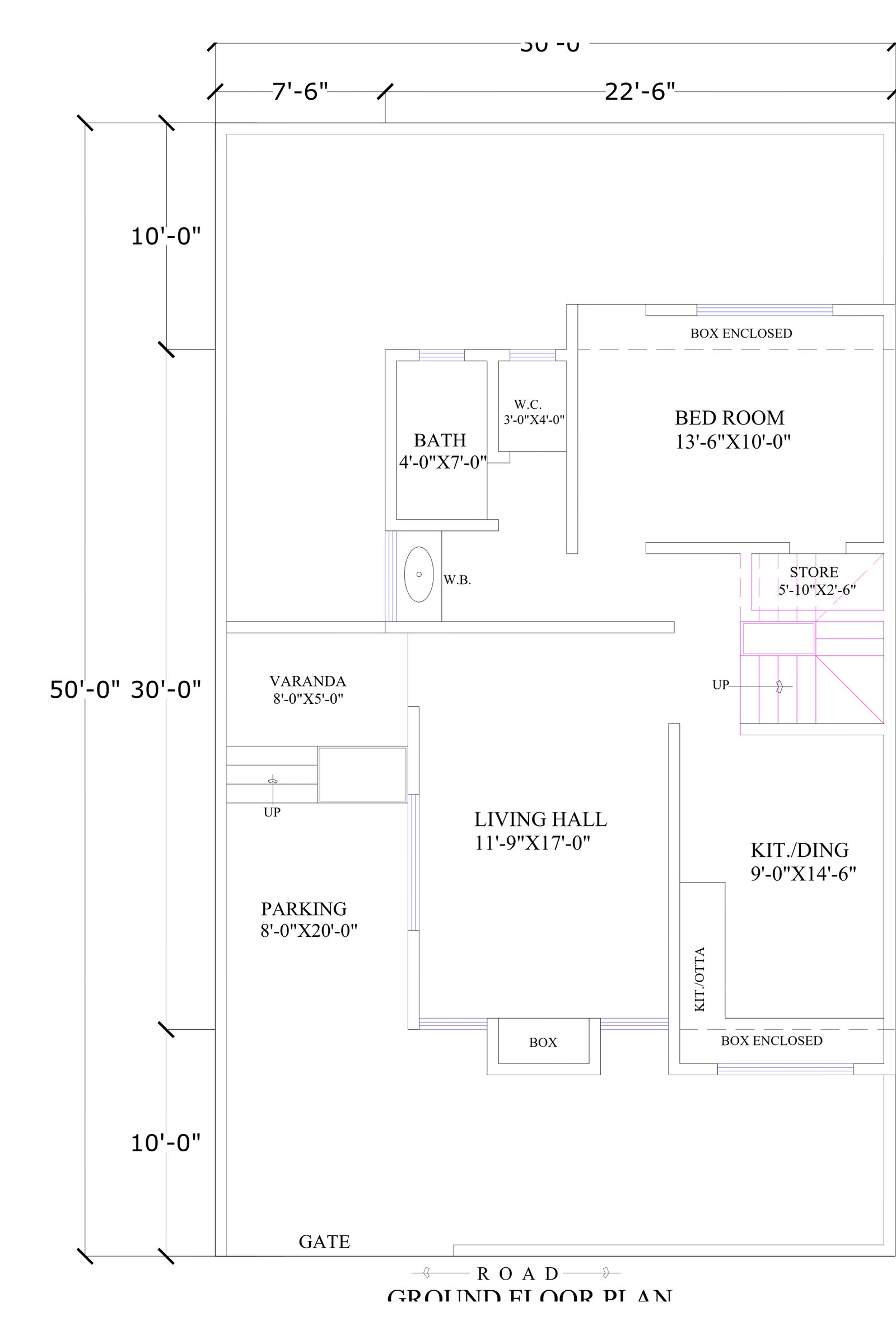 22x30 600 square feet house