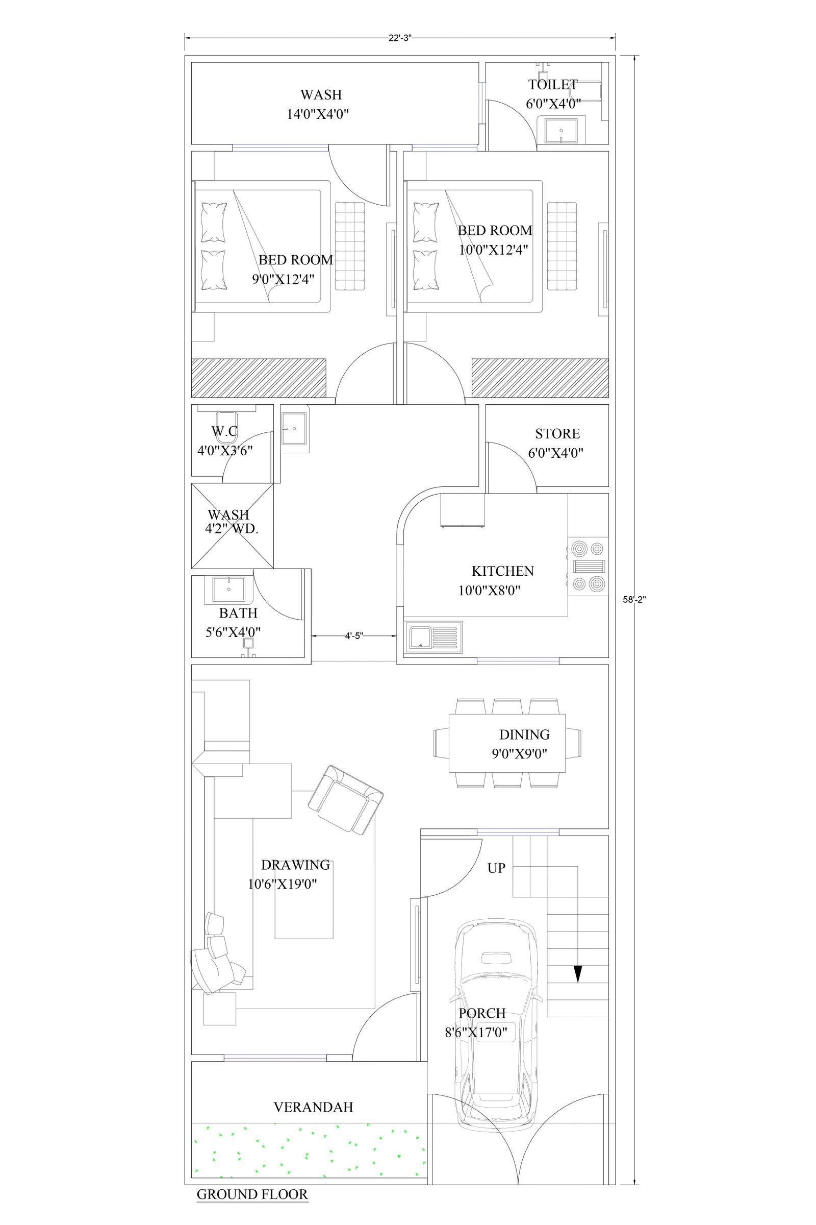 22x58 home design blueprint