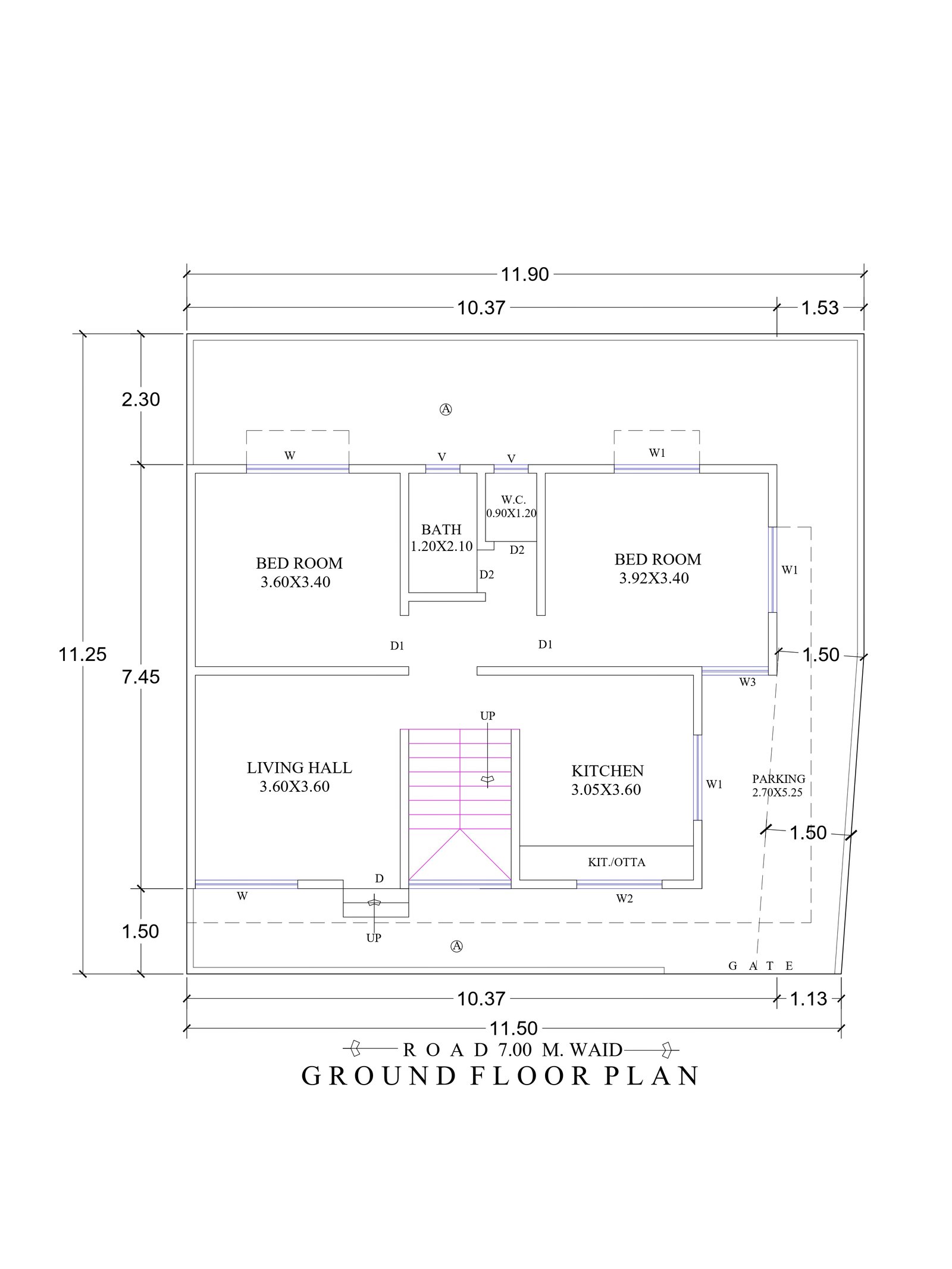 23x35 small home design