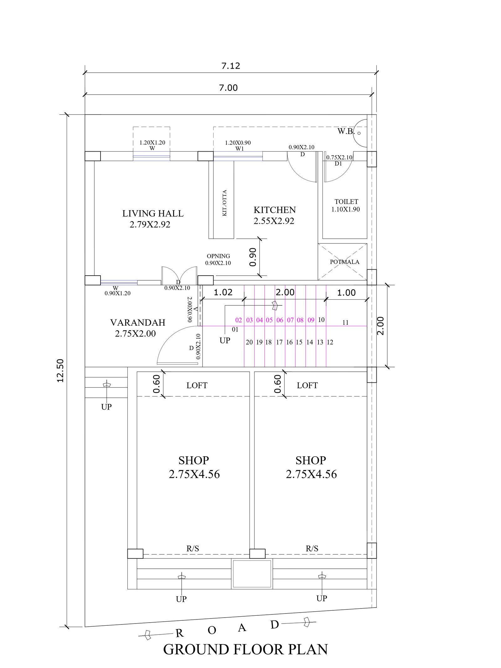 23x38 house with shop plans