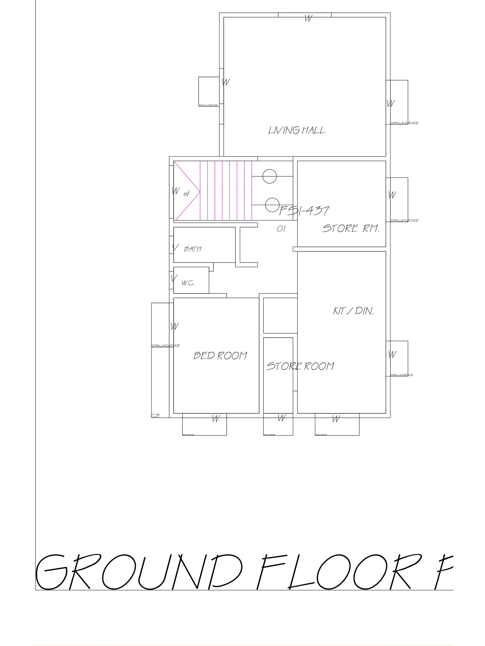 24x41 single floor house design