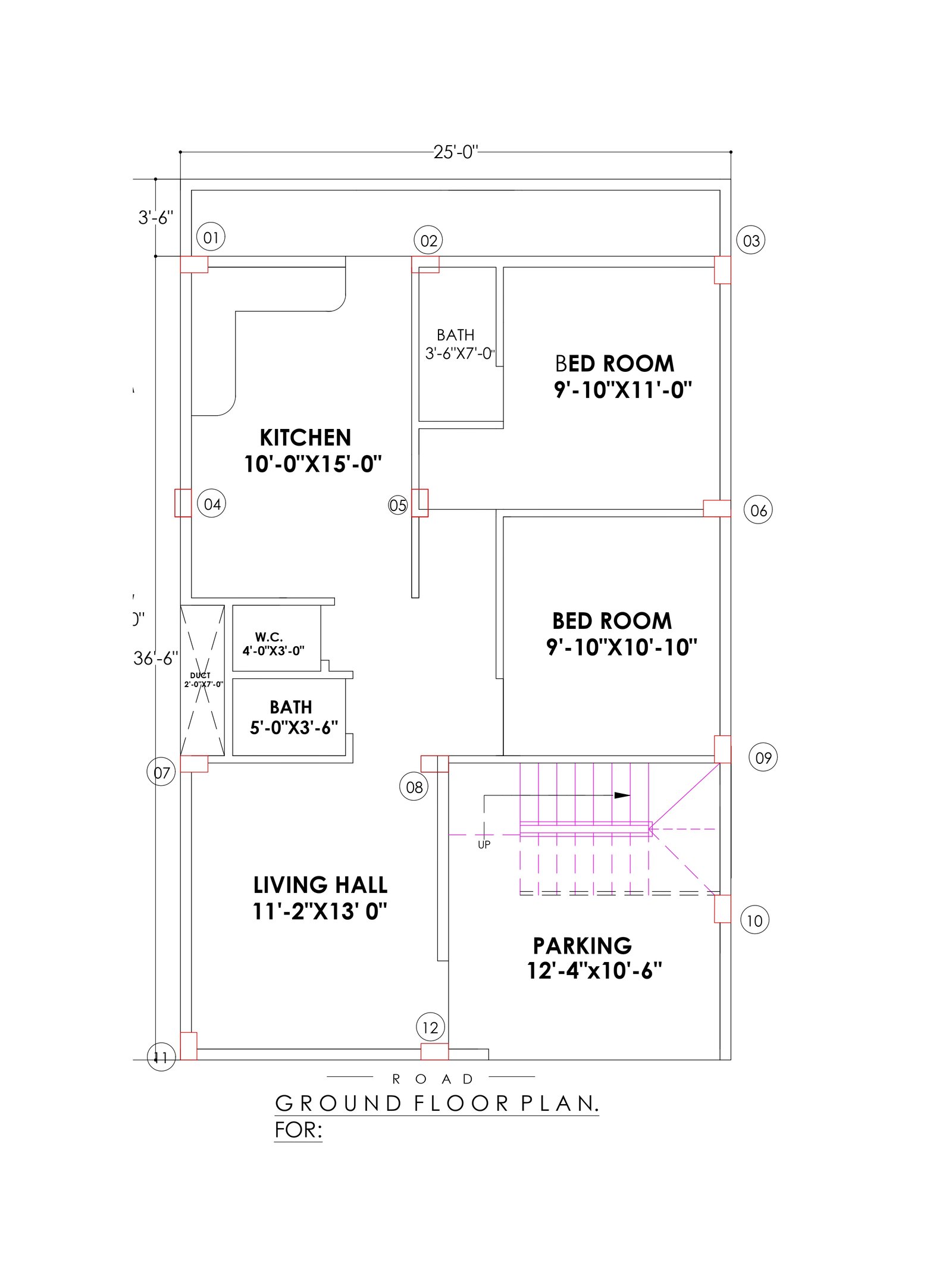 25x36 2bhk home design