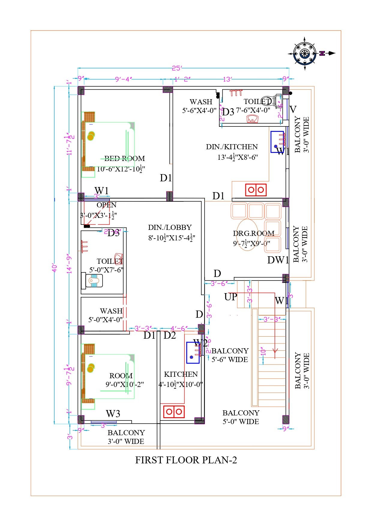 25x40-house-plan-first-floor-2615