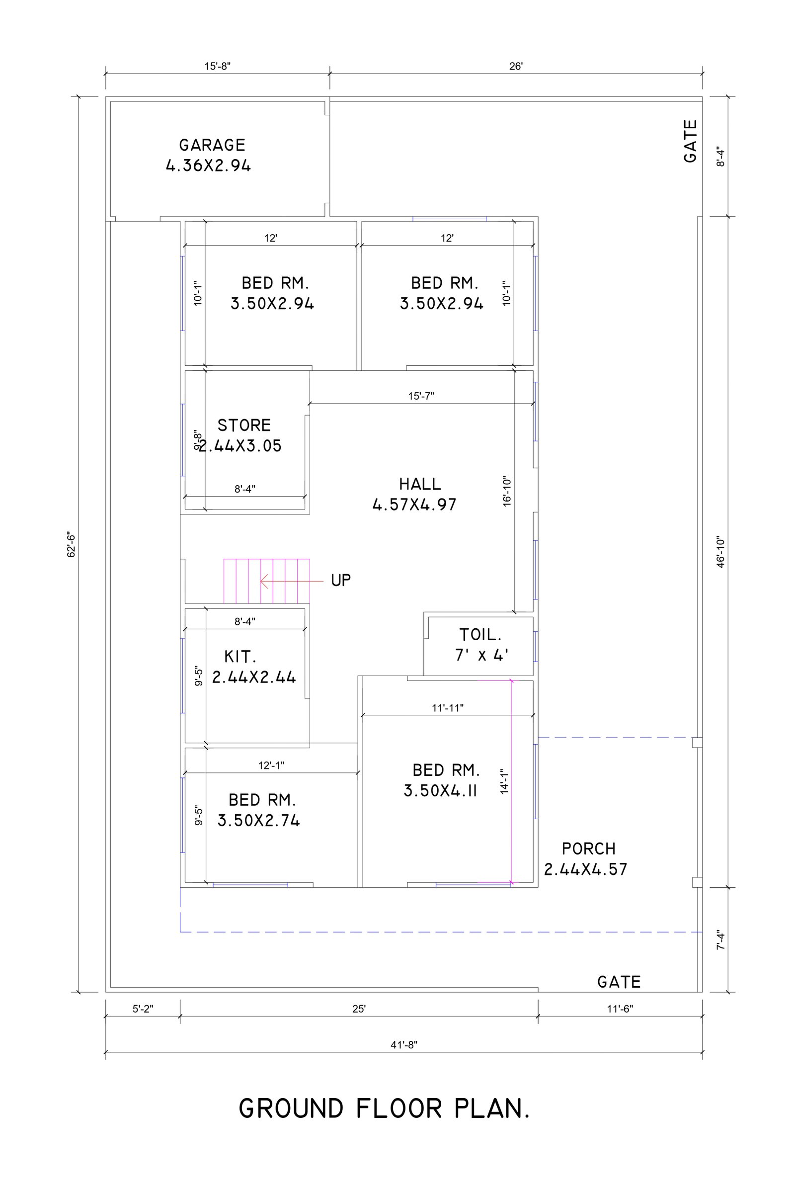 25x46 home building blueprints
