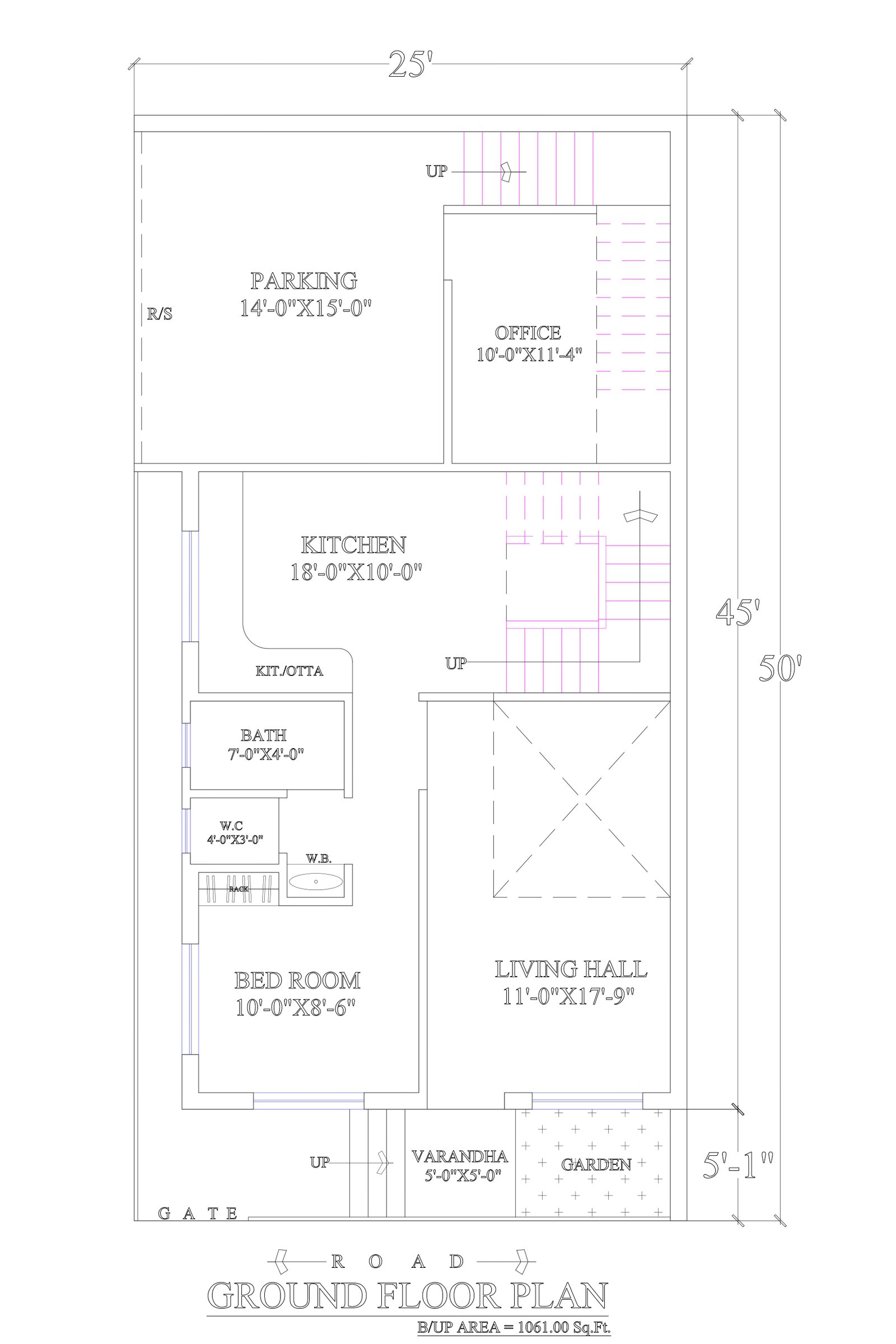 25x50 1200sq ft house plan