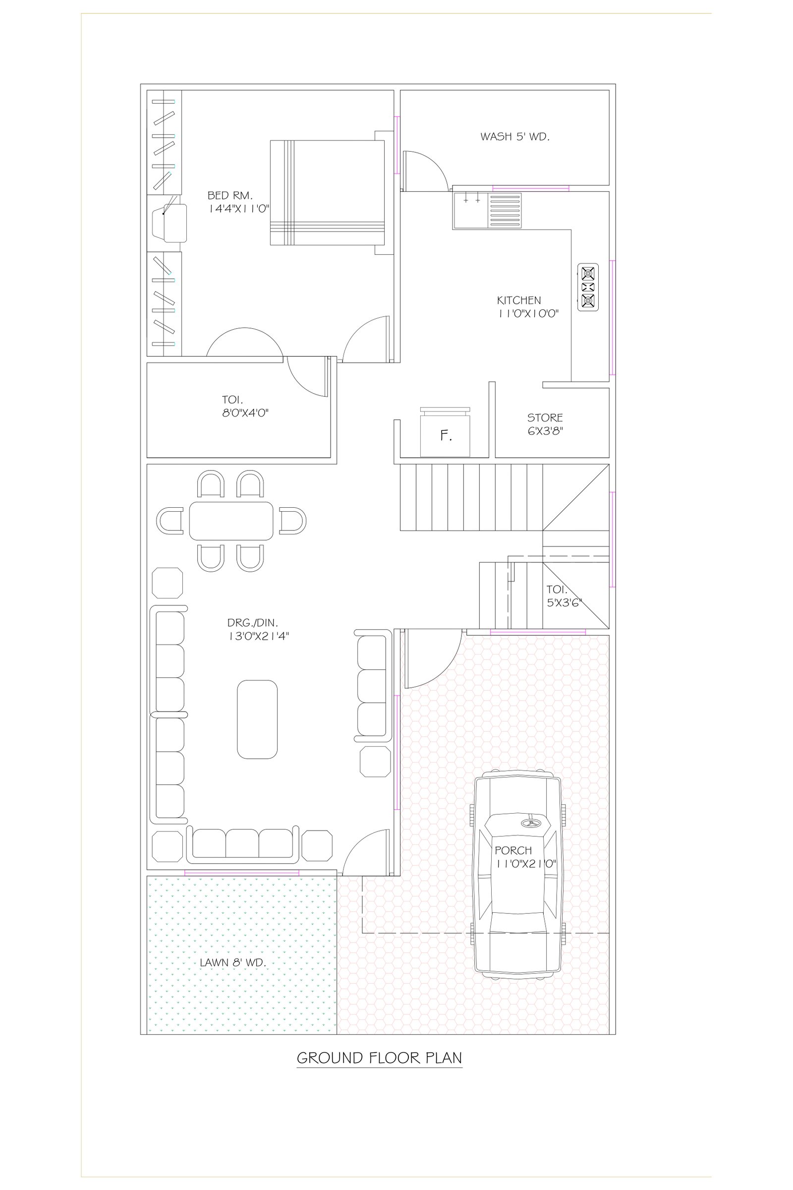 25x50 home design blueprint