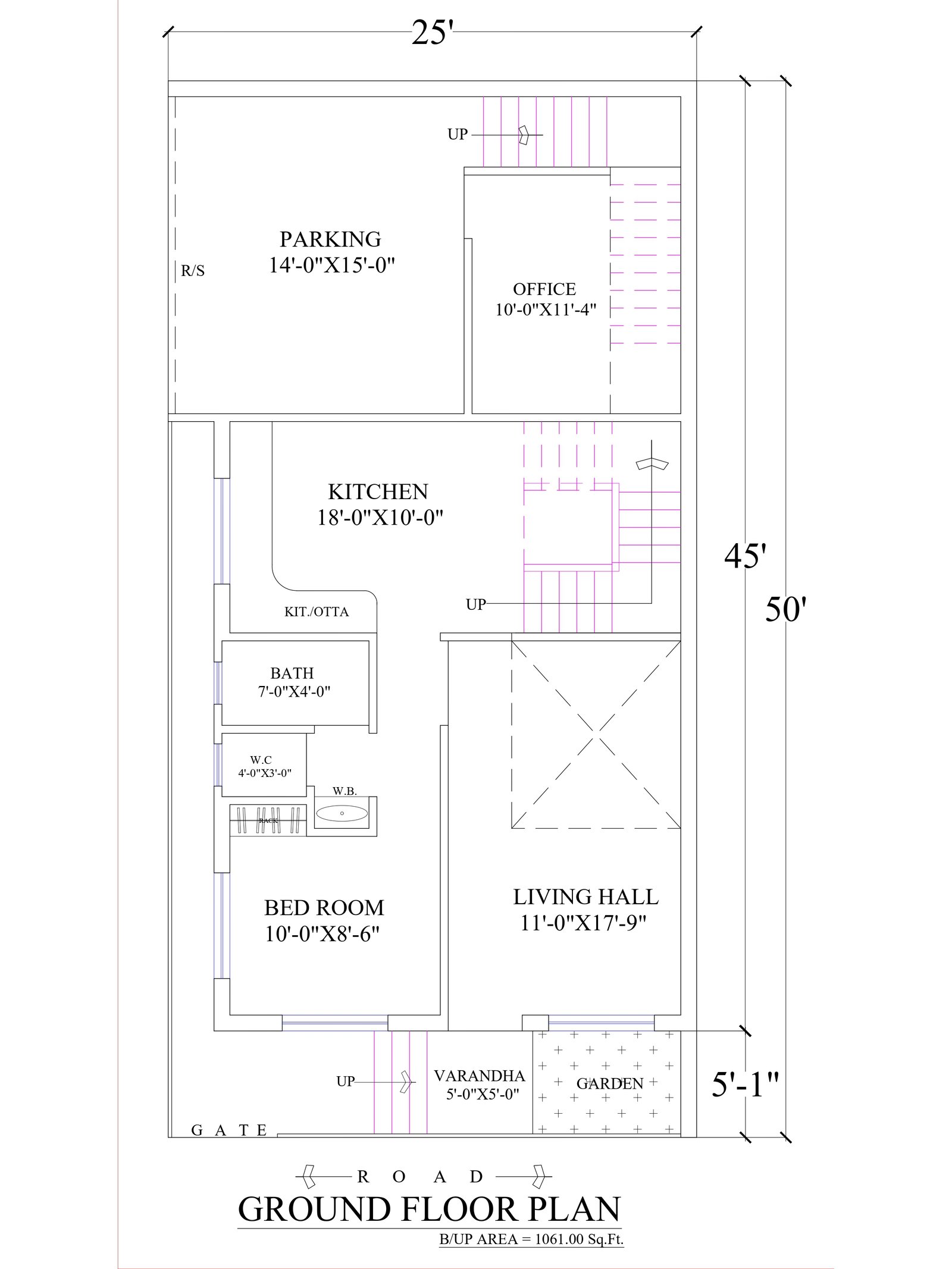 25x50 house design
