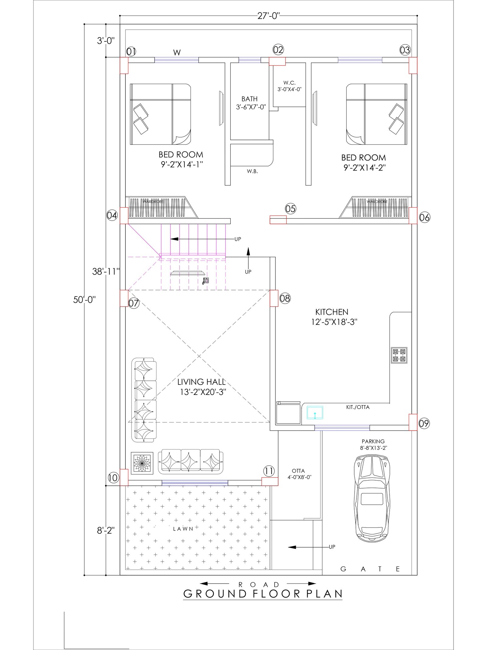 25x50 house design