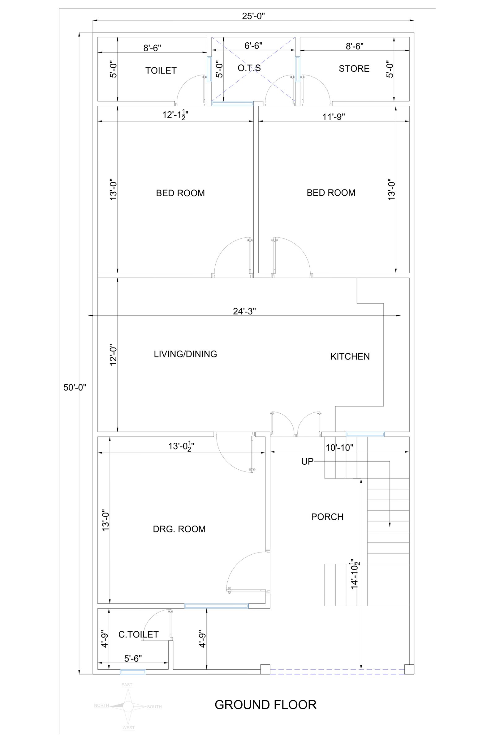 25x50 house design