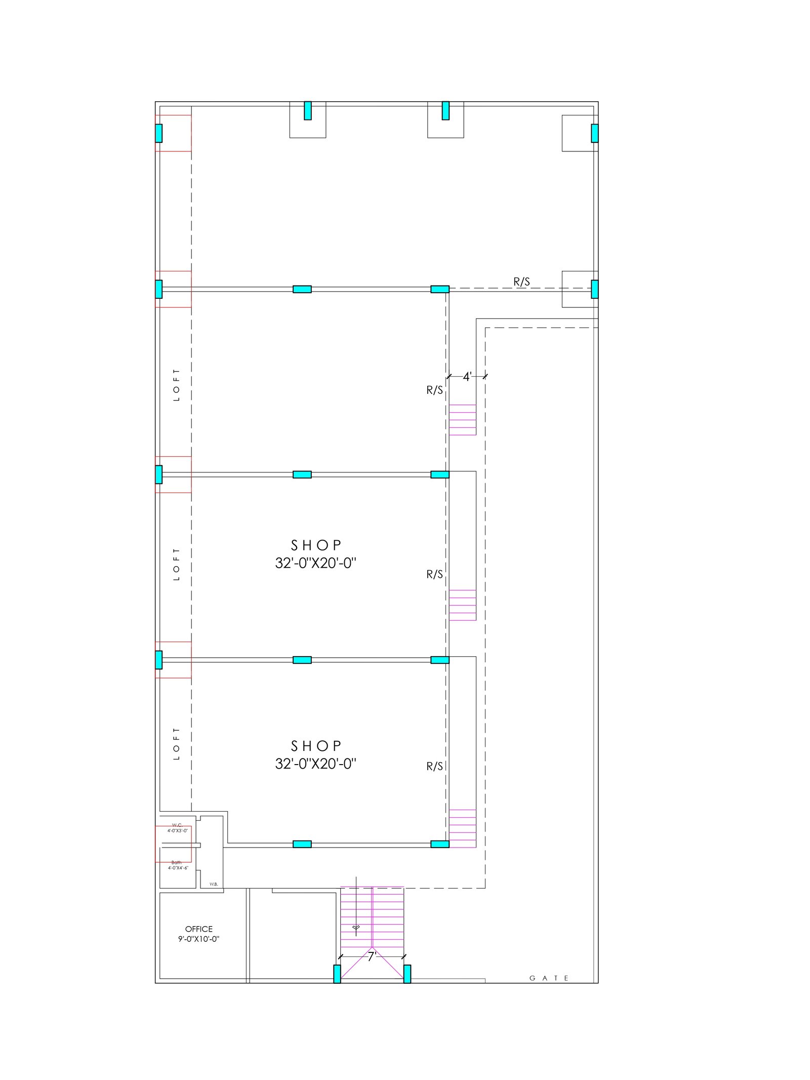 25x50 shop home plans