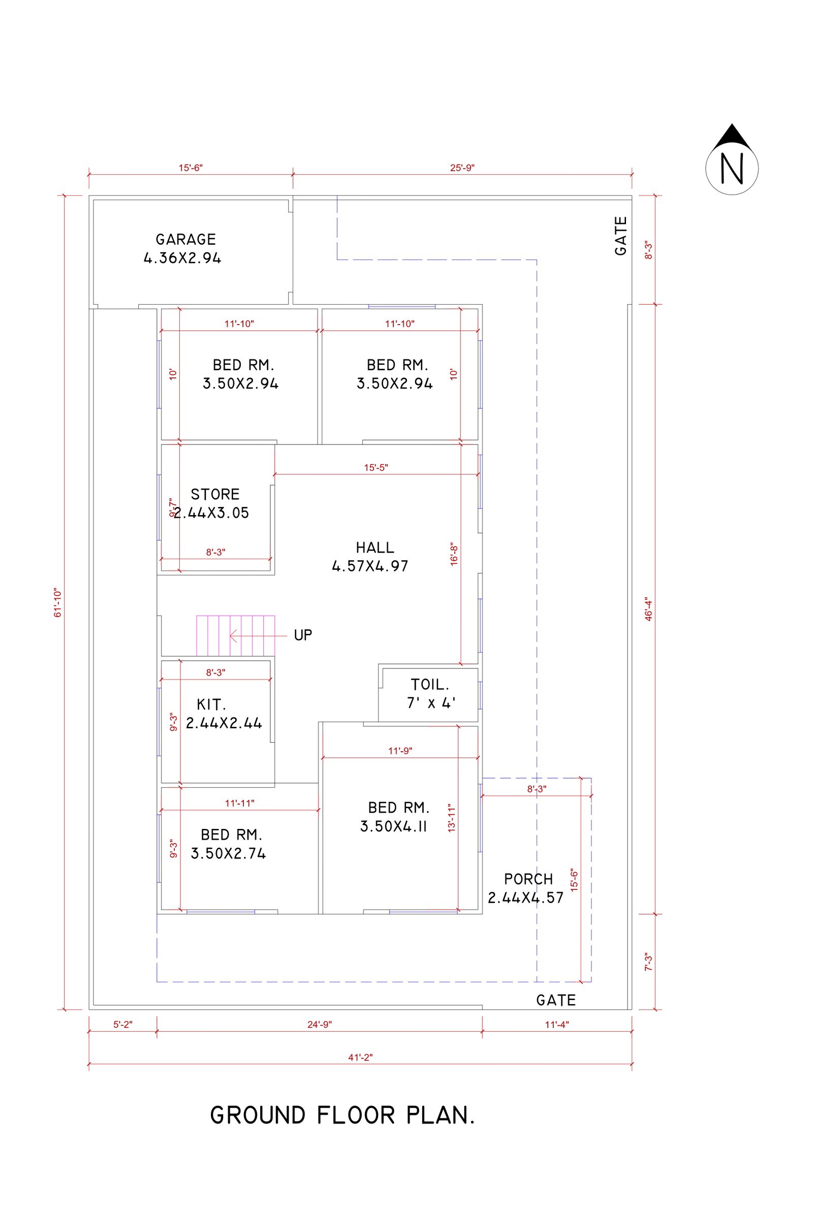 25x54 3d house designing
