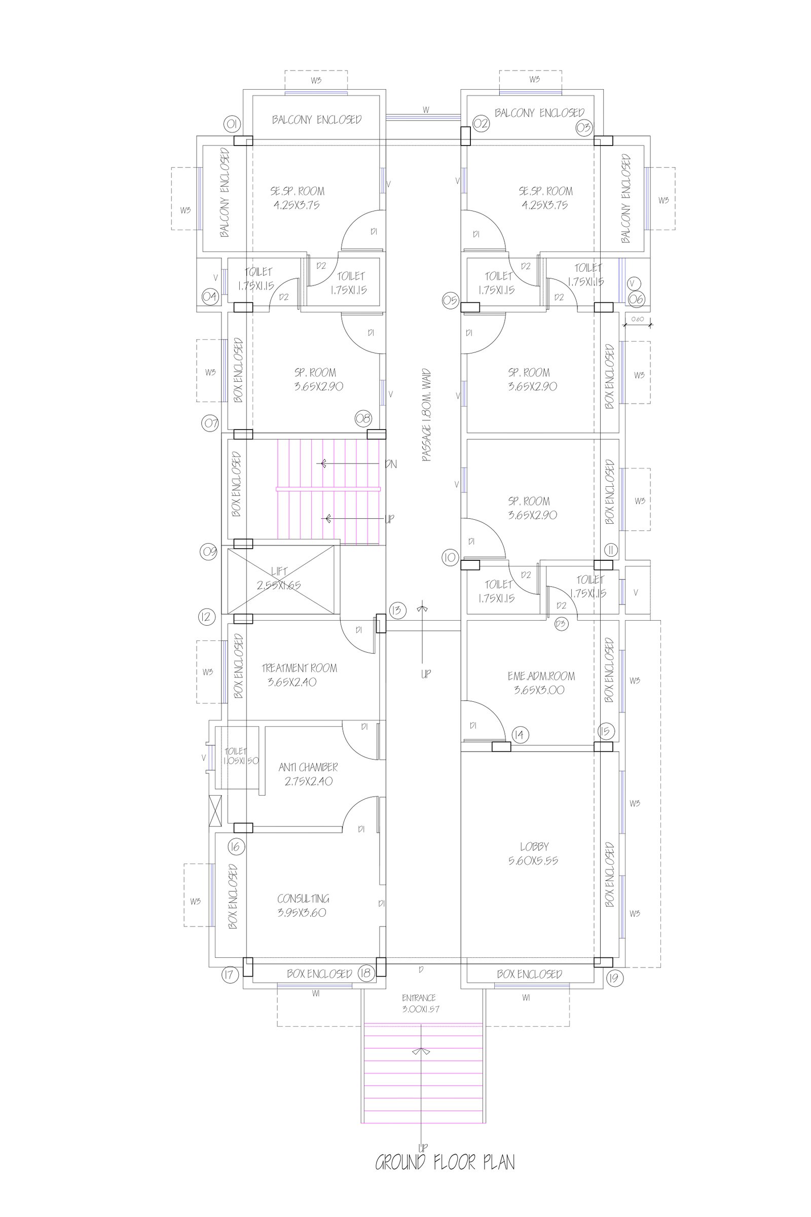 25x65 rental purpose house plans