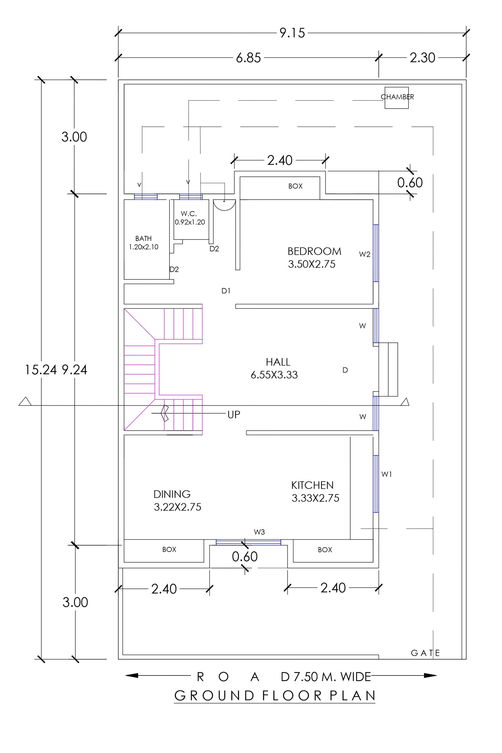26x30 1 bhk house design