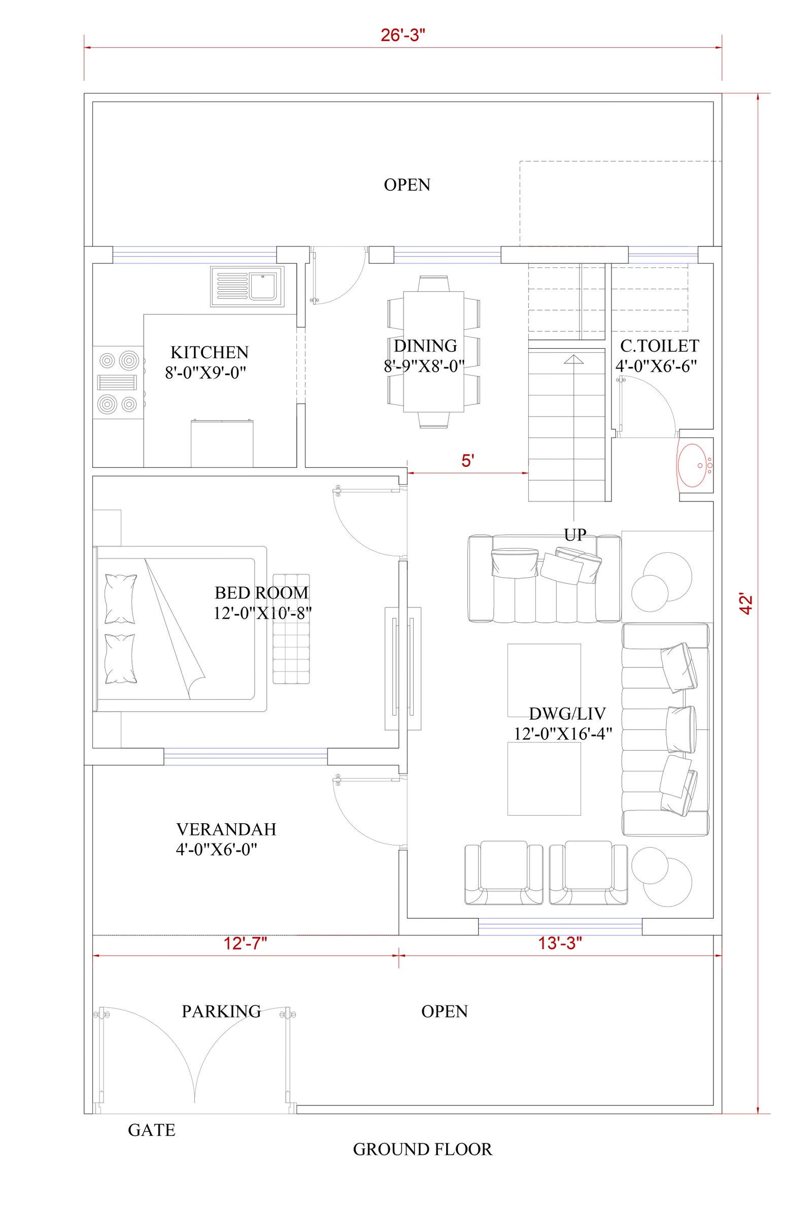 26x42 simple home design