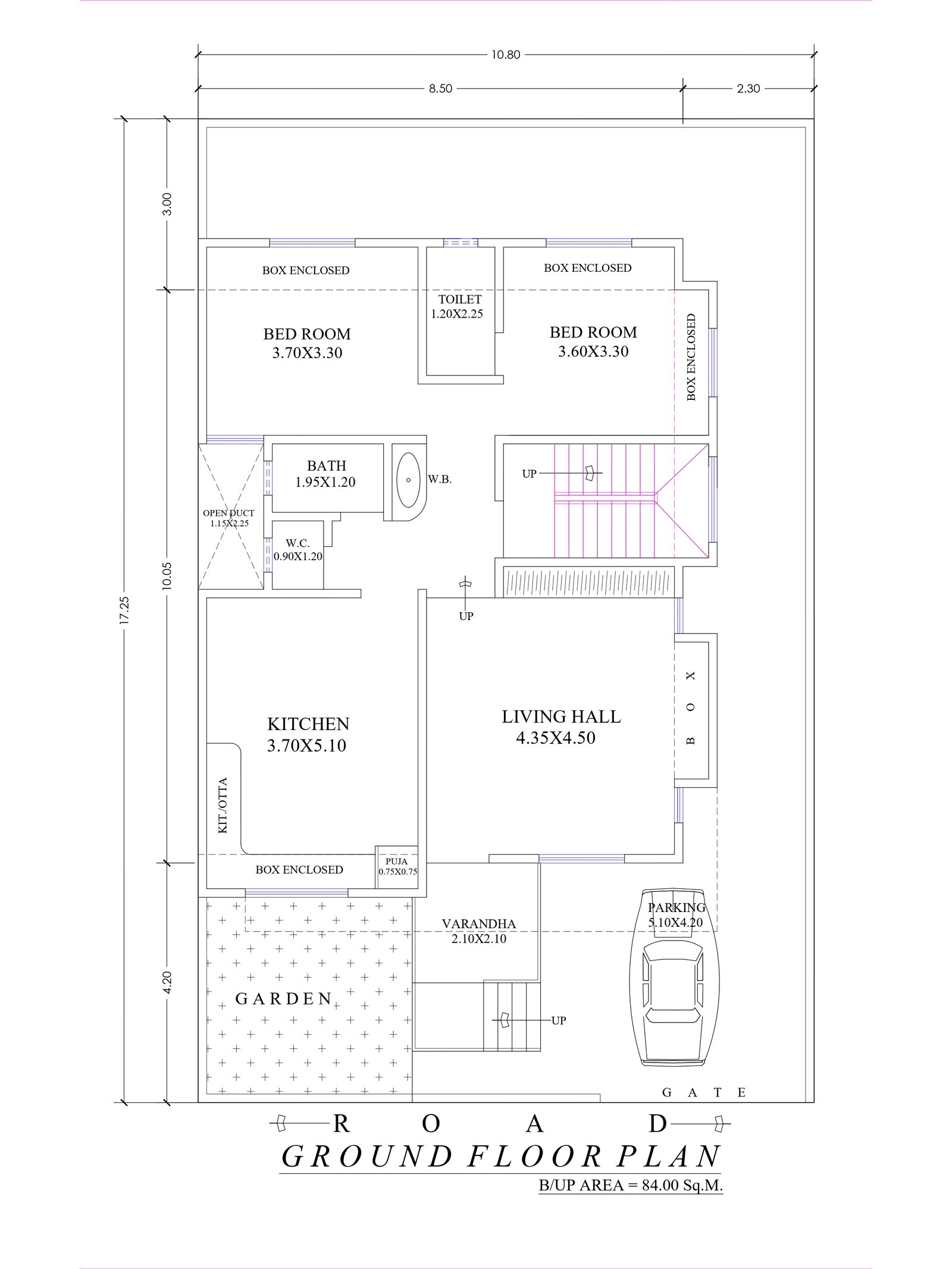 26x45 house design small