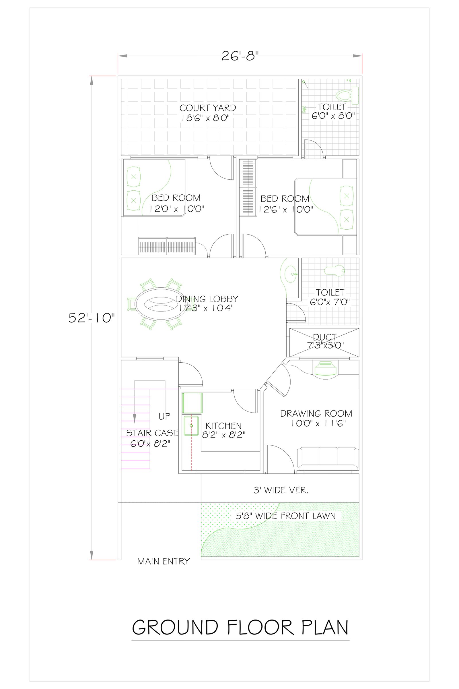 26x52 luxury modern floor plans