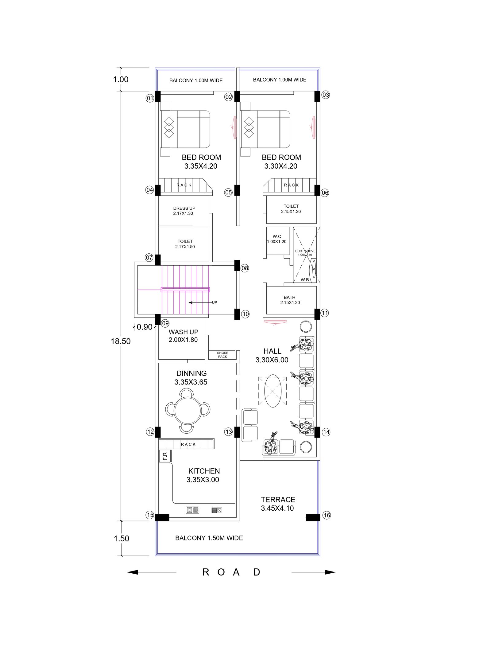 26x57-2bhk-house-design-first-floor-2143