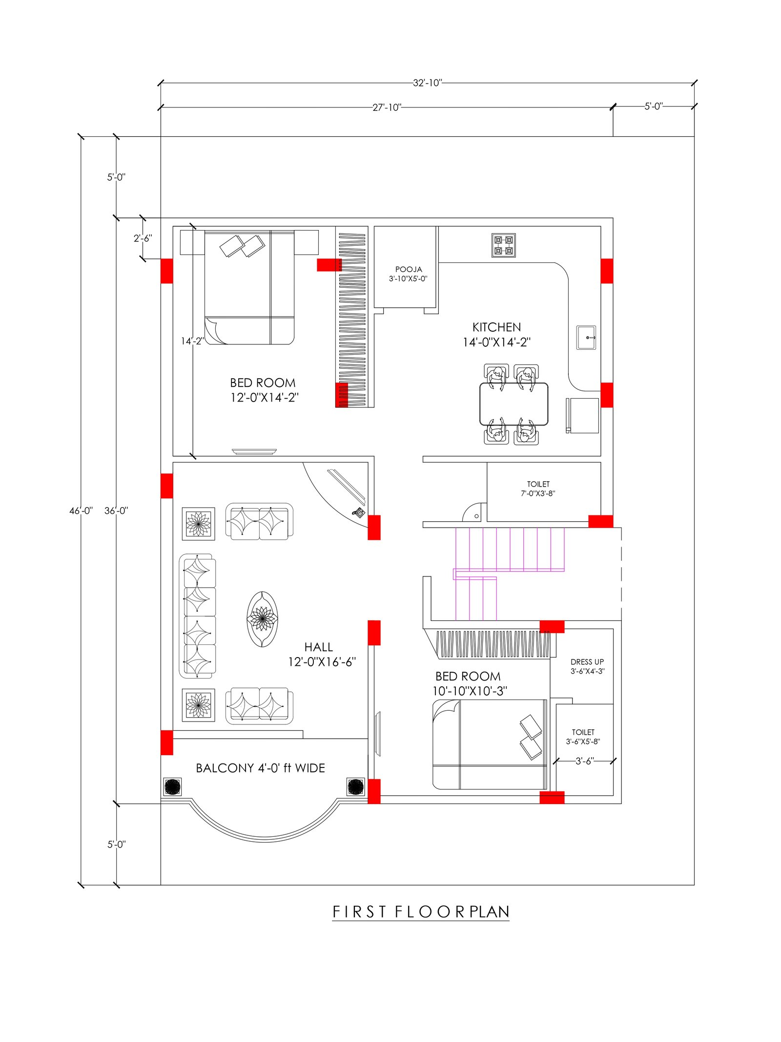 27x32-indian-style-house-design-first-floor-2451