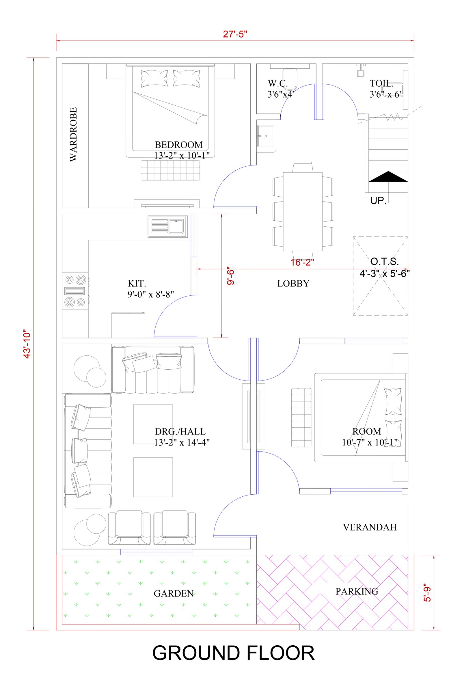 27x43 architect house designs