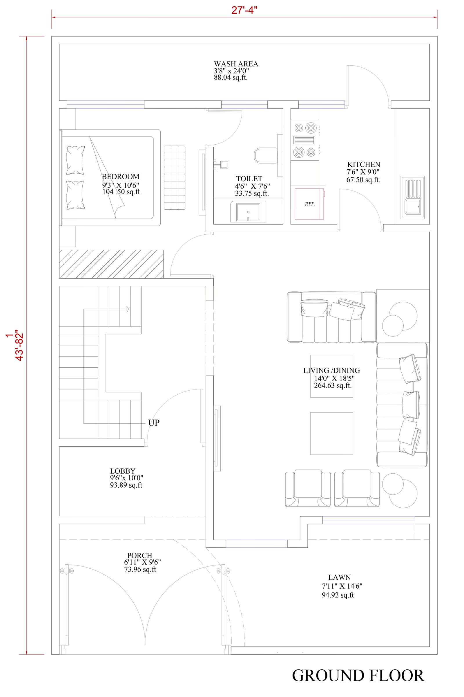 27x43 drawings for houses