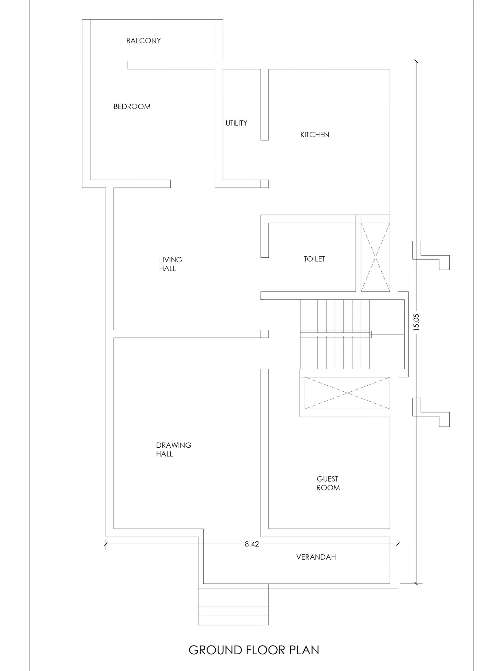 27x48 village house design
