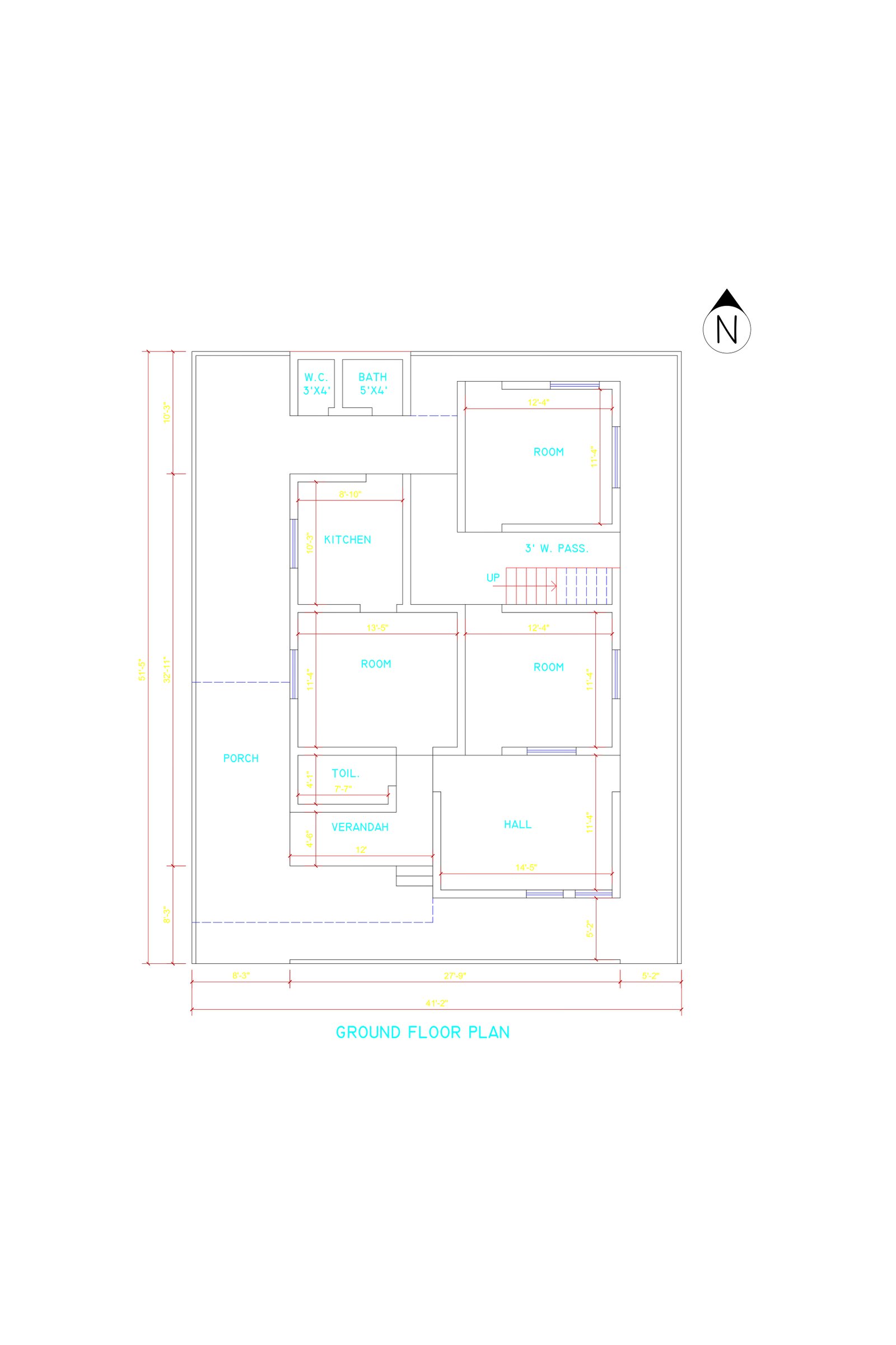 27x51 2d floor plan