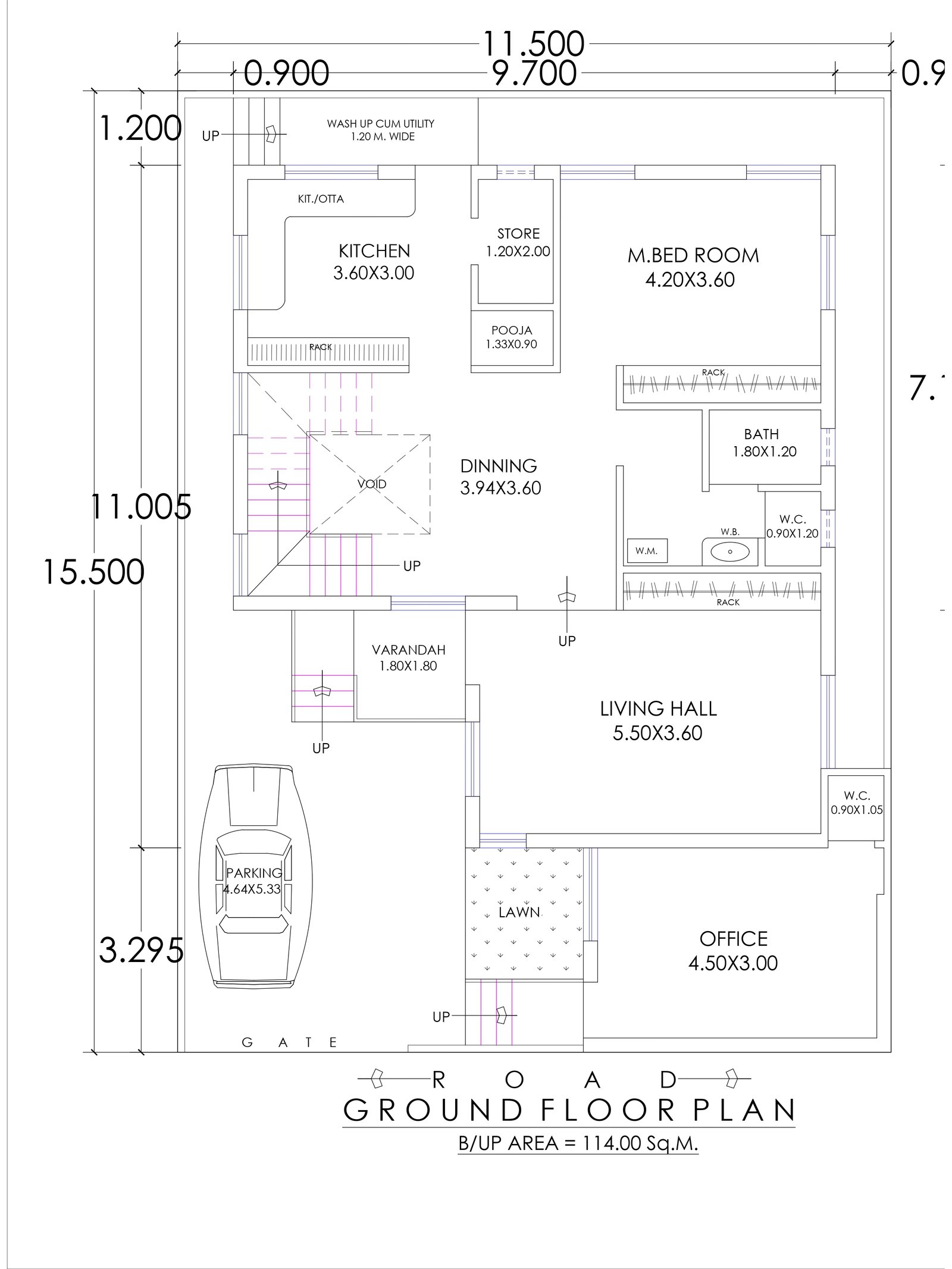 30x35 luxury modern house plan