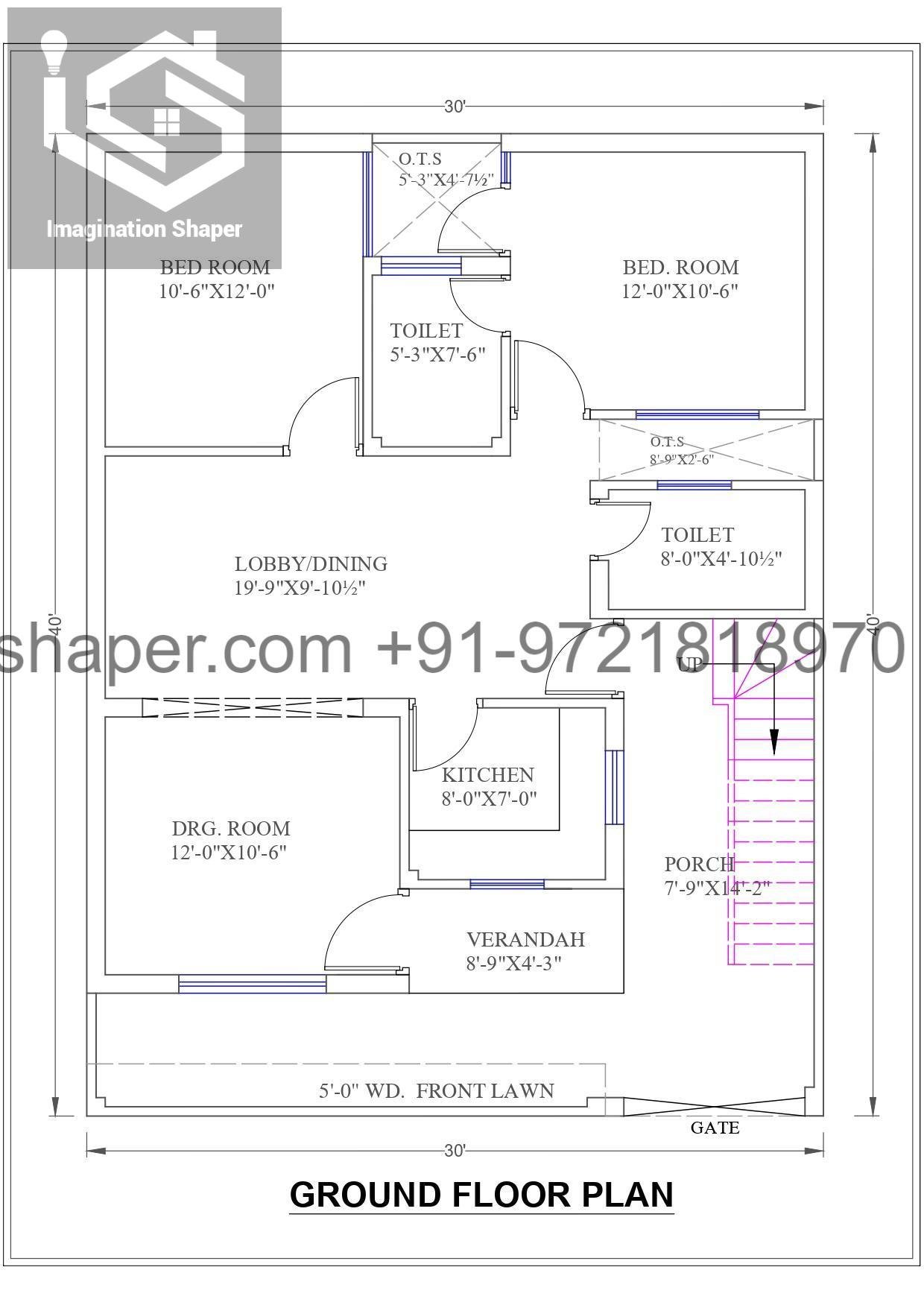 30x40-south-facing-house-vastu-plan-ground-931