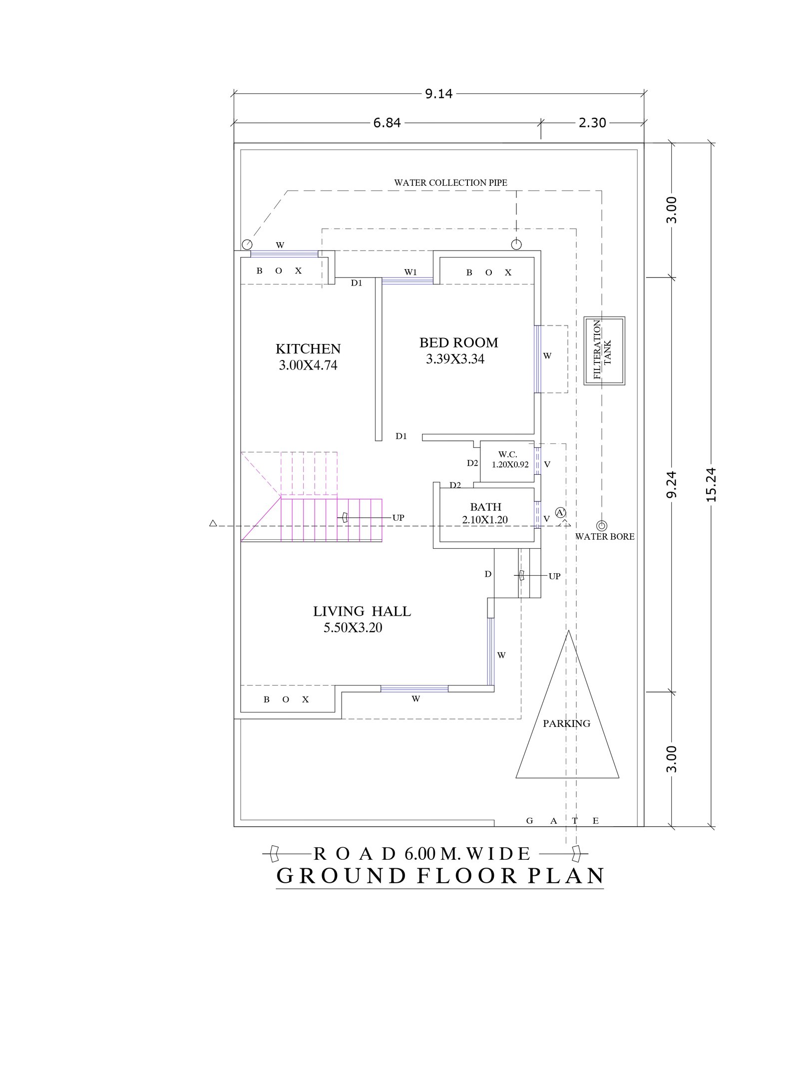 30x48 house plan drawing