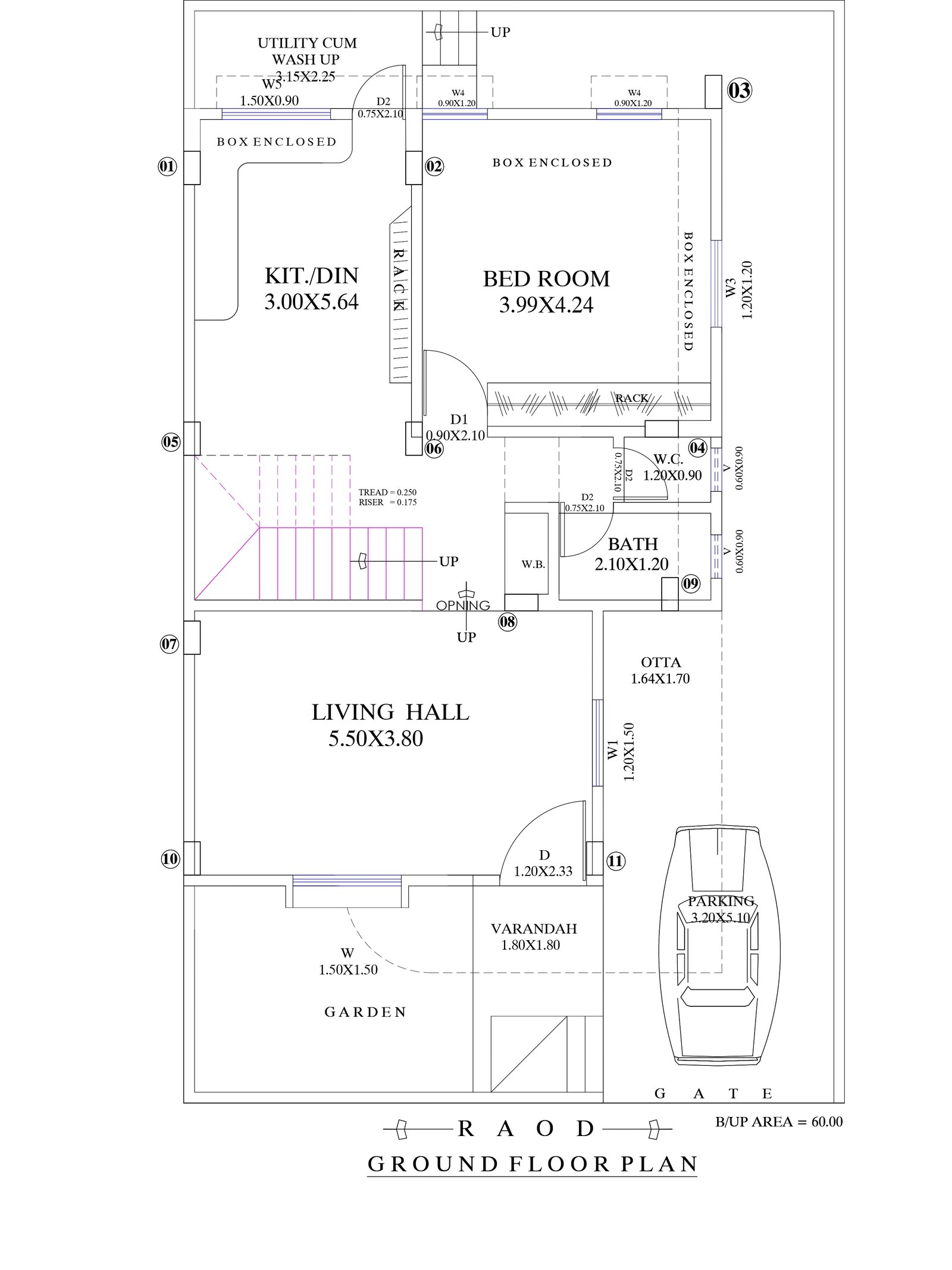 30x50 1500 sqft house plan design