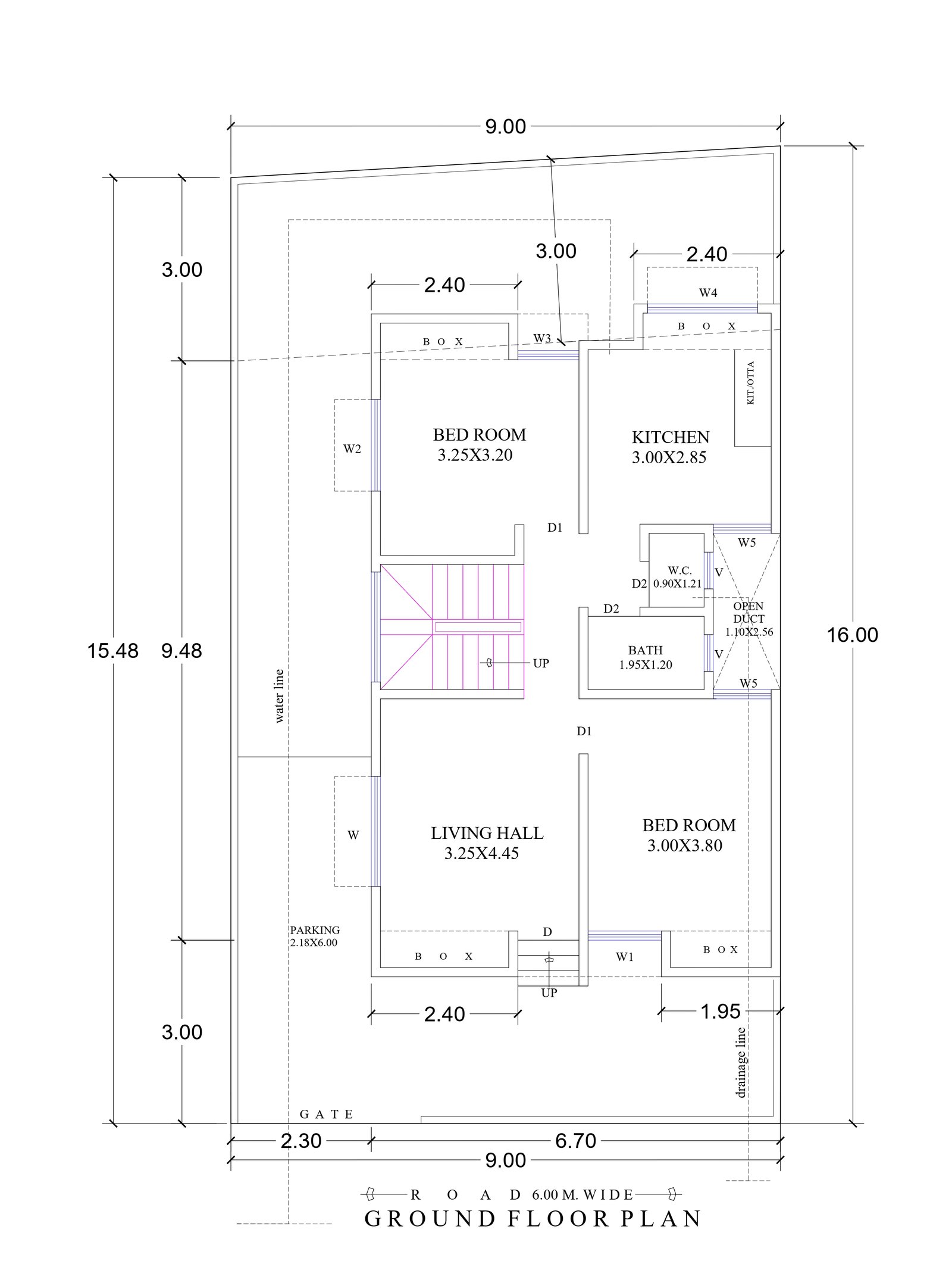 30x52 1500 sqft house plan design