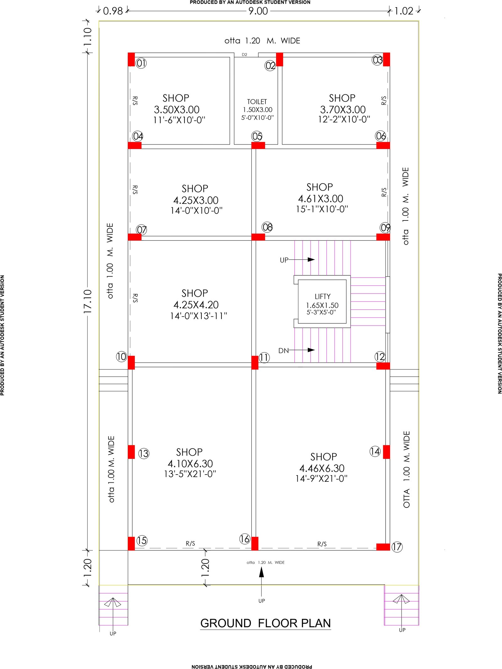 30x54 house with shop plan