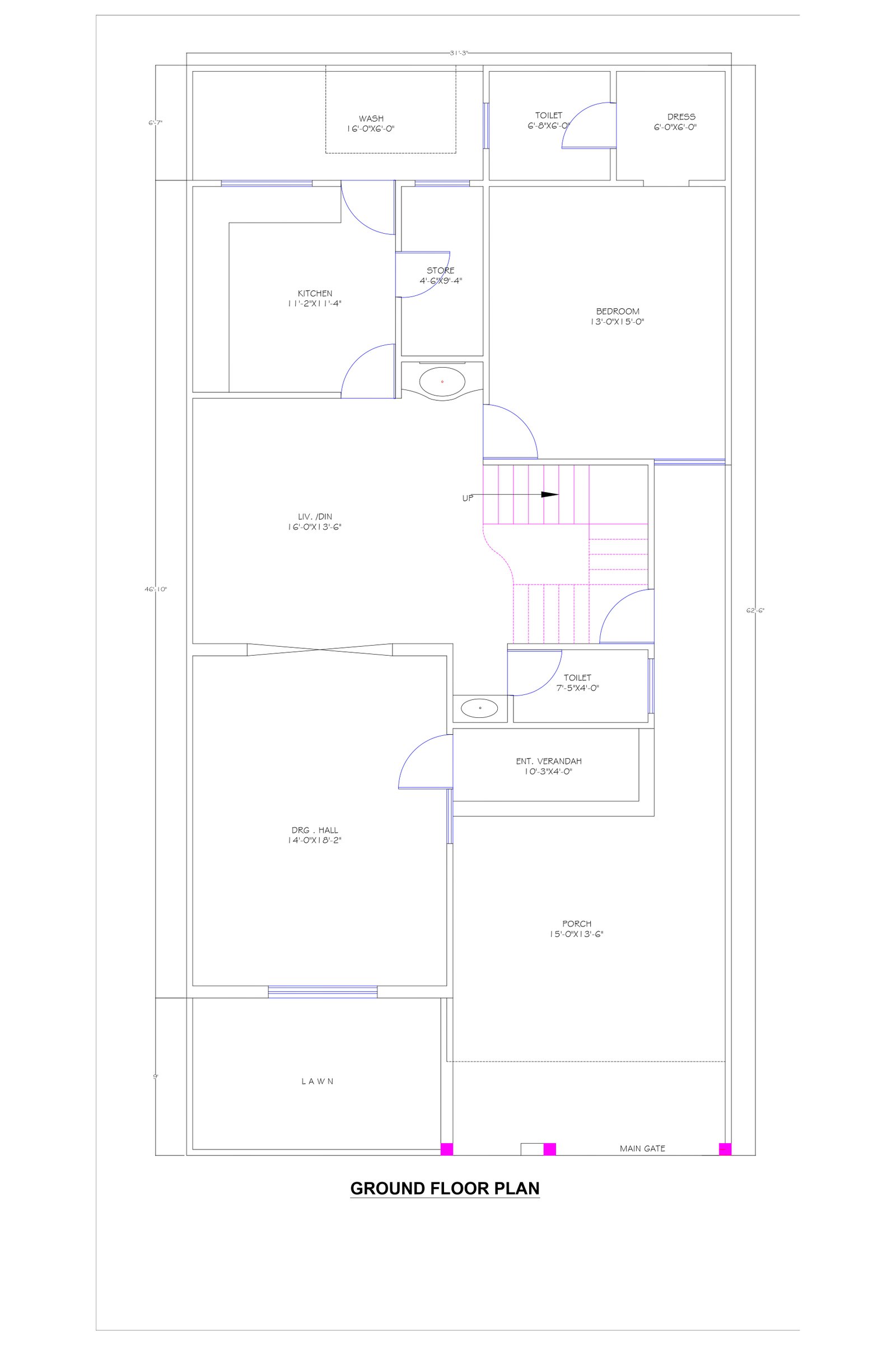31x46 small home design
